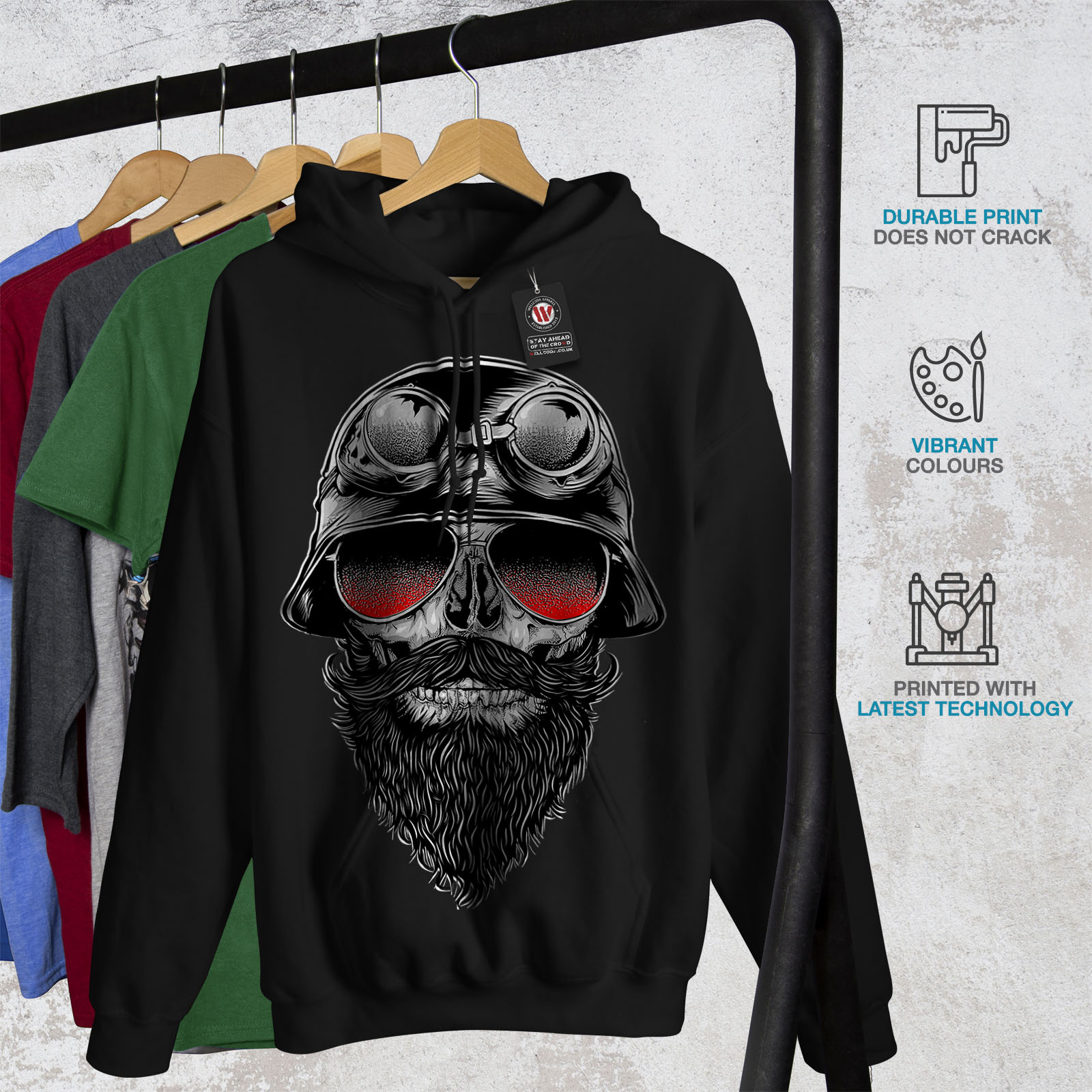 Wellcoda New Mens Hoodie New Casual Hooded Sweatshirt