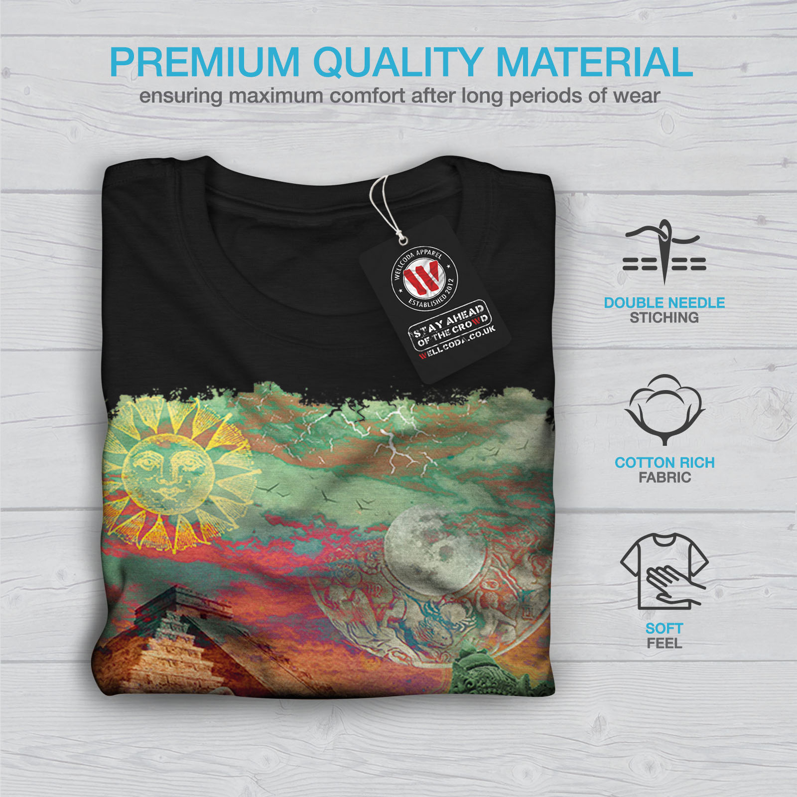 Artist Graphic Design Printed Tee Wellcoda Sublime Landscape Mens T-shirt