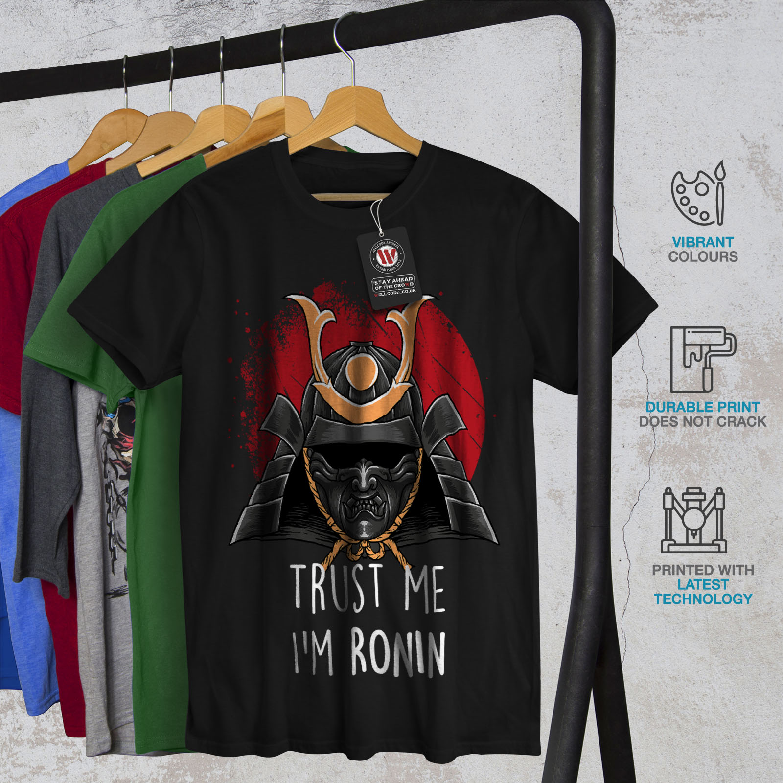 design grafico stampato T-shirt Wellcoda Fidati sono Ronin Divertente Uomo T-shirt