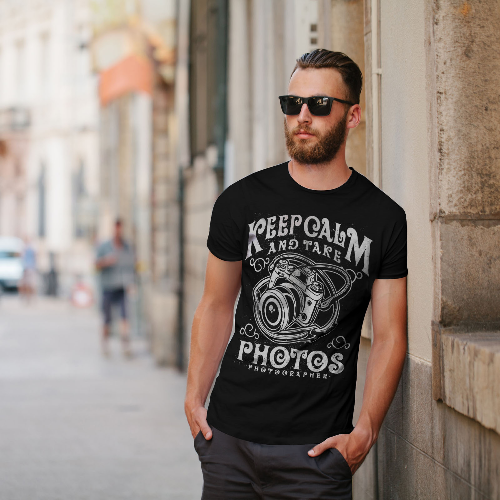 Graphic Design Printed Tee Wellcoda Calm Photographer Fashion Mens T-shirt
