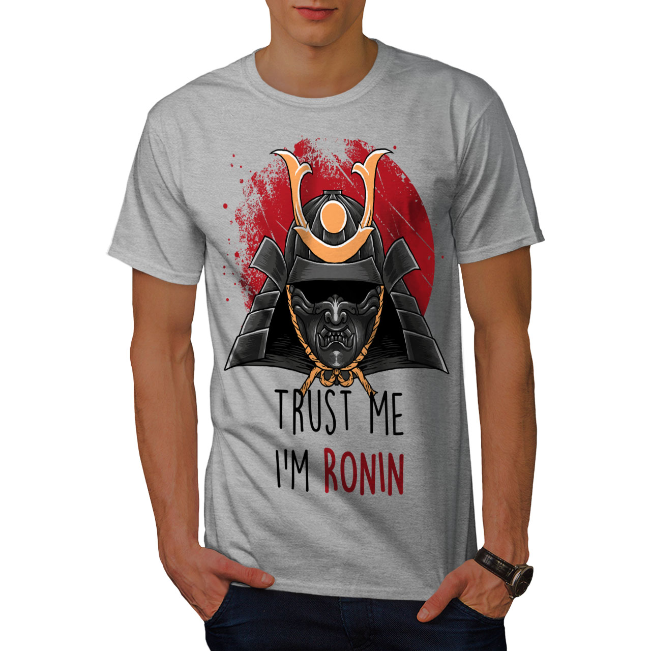 design grafico stampato T-shirt Wellcoda Fidati sono Ronin Divertente Uomo T-shirt