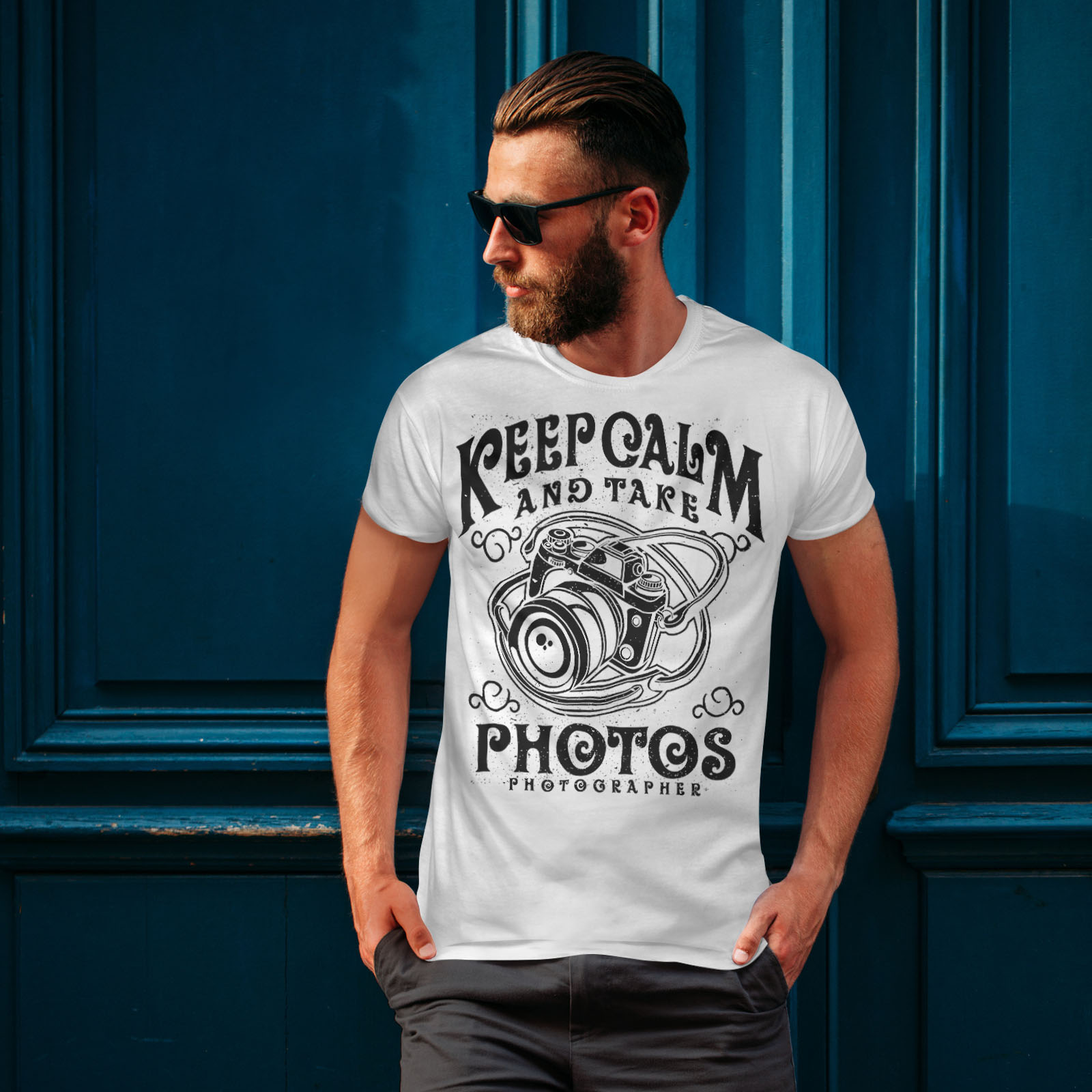 Graphic Design Printed Tee Wellcoda Calm Photographer Fashion Mens T-shirt