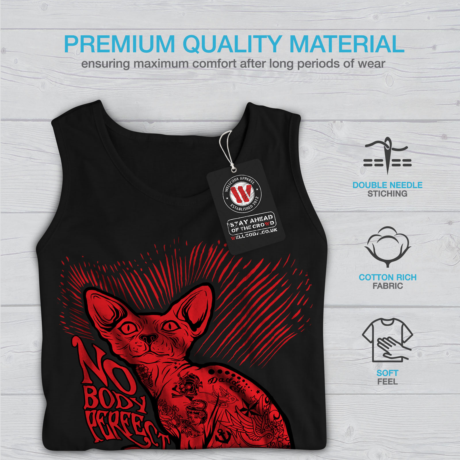 Nessuno perfetto SPHYNX GATTO Uomini tank top NUOVAwellcoda
