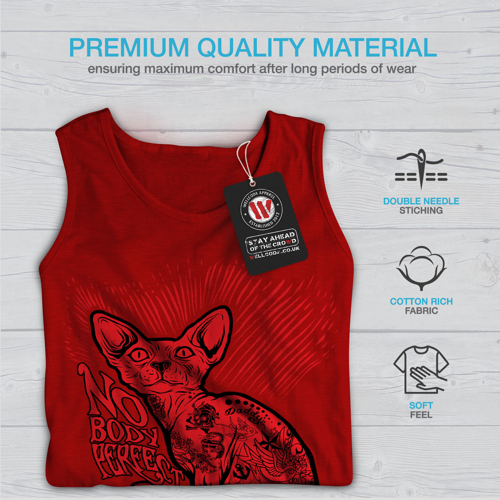Nessuno perfetto SPHYNX GATTO Uomini tank top NUOVAwellcoda