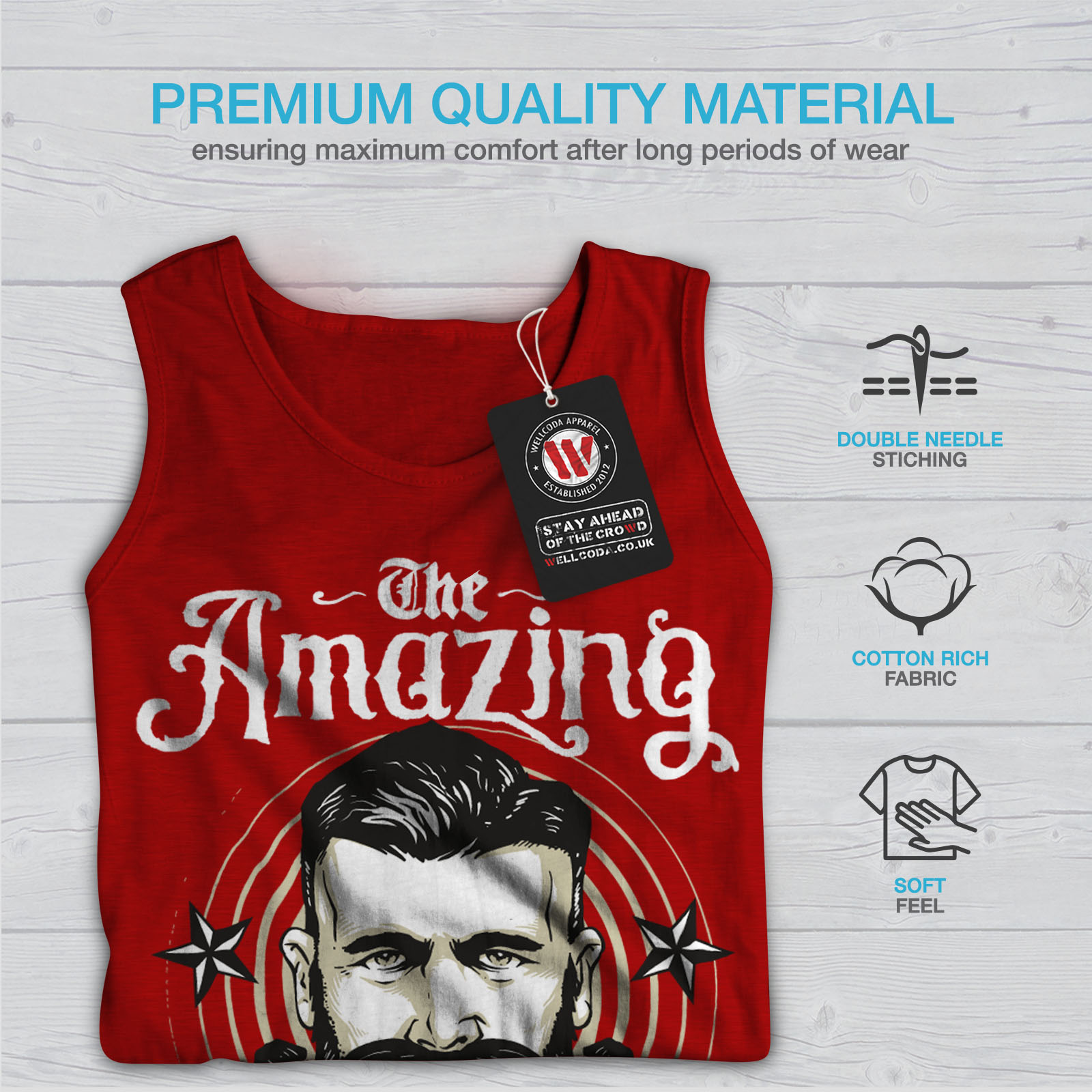 Amazing BARBA VINTAGE MEN tank top NUOVAwellcoda