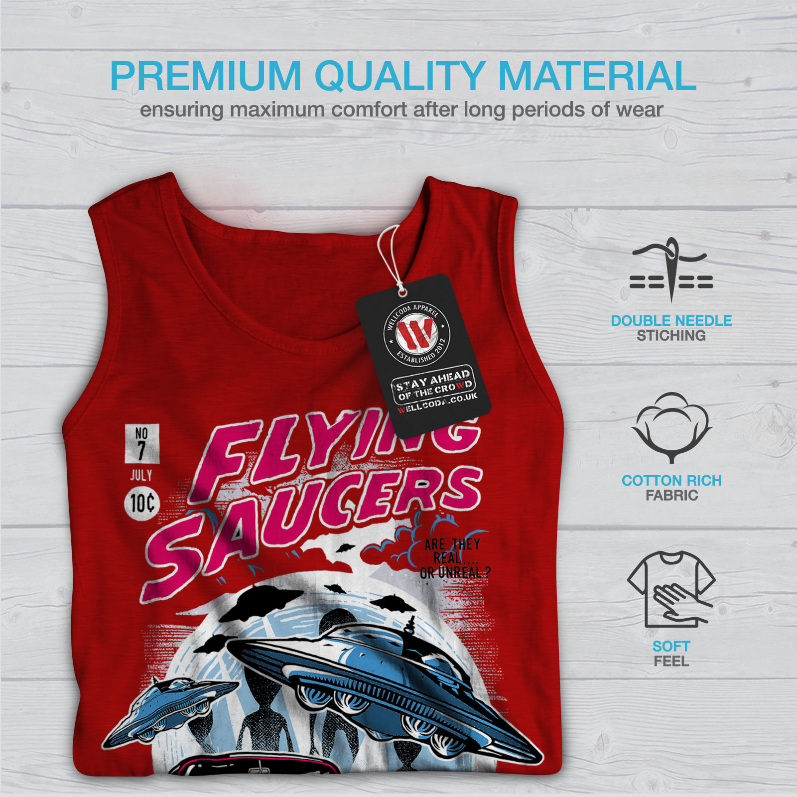 Flying Saucers Fashion Men Tank Top NEWWellcoda