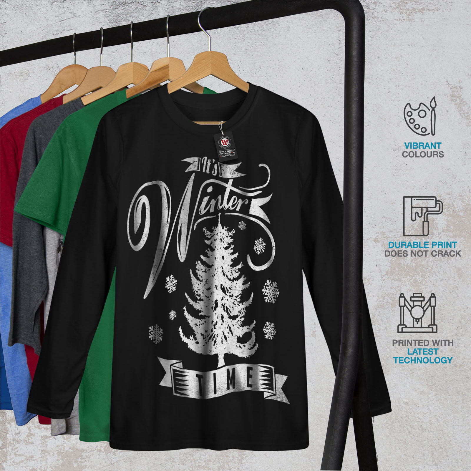 Winter Time Christmas Women Long Sleeve T-shirt NEWWellcoda
