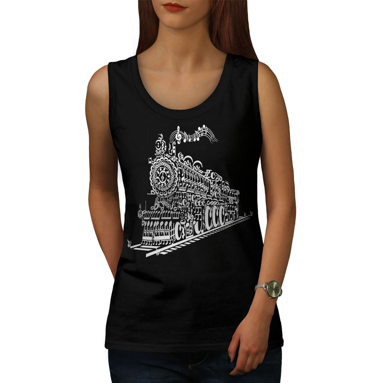 Train Note Music Music Women Tank Top NEWWellcoda