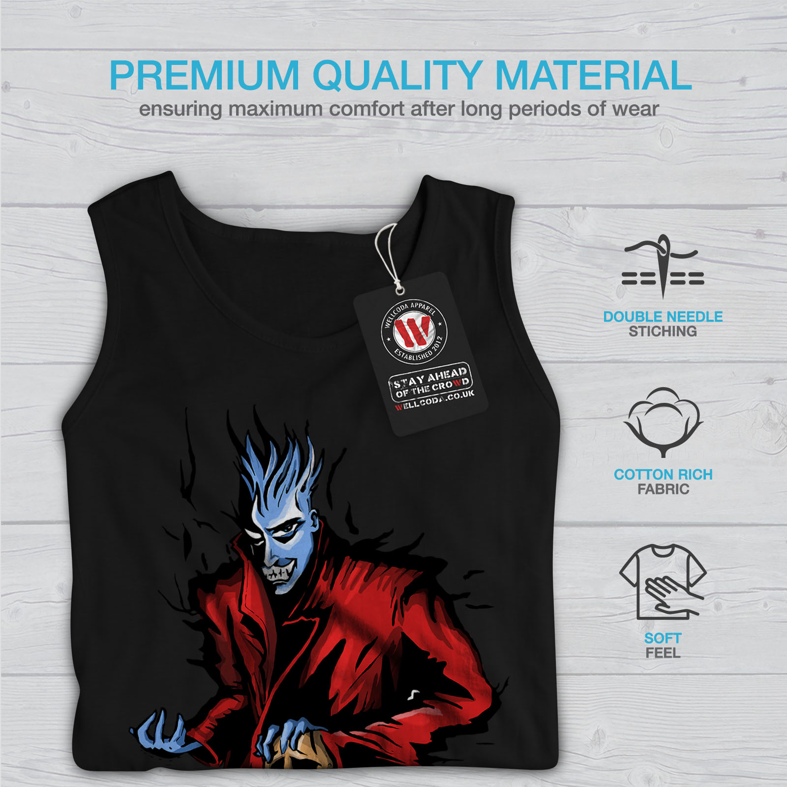Vampire Active Sports Shirt Wellcoda Death Apocalypse Mens Tank Top