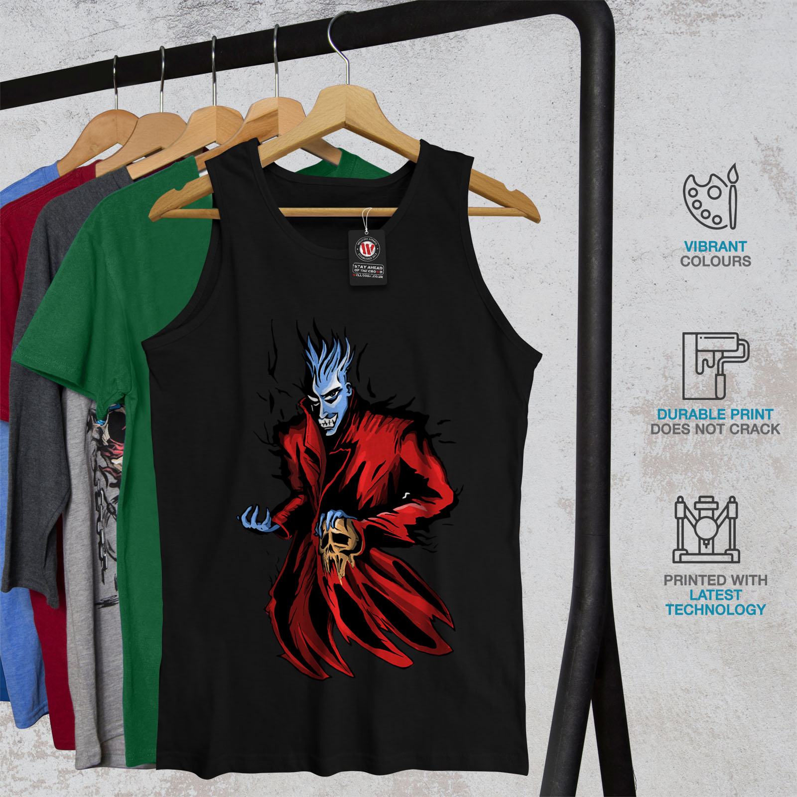 Vampire Active Sports Shirt Wellcoda Death Apocalypse Mens Tank Top