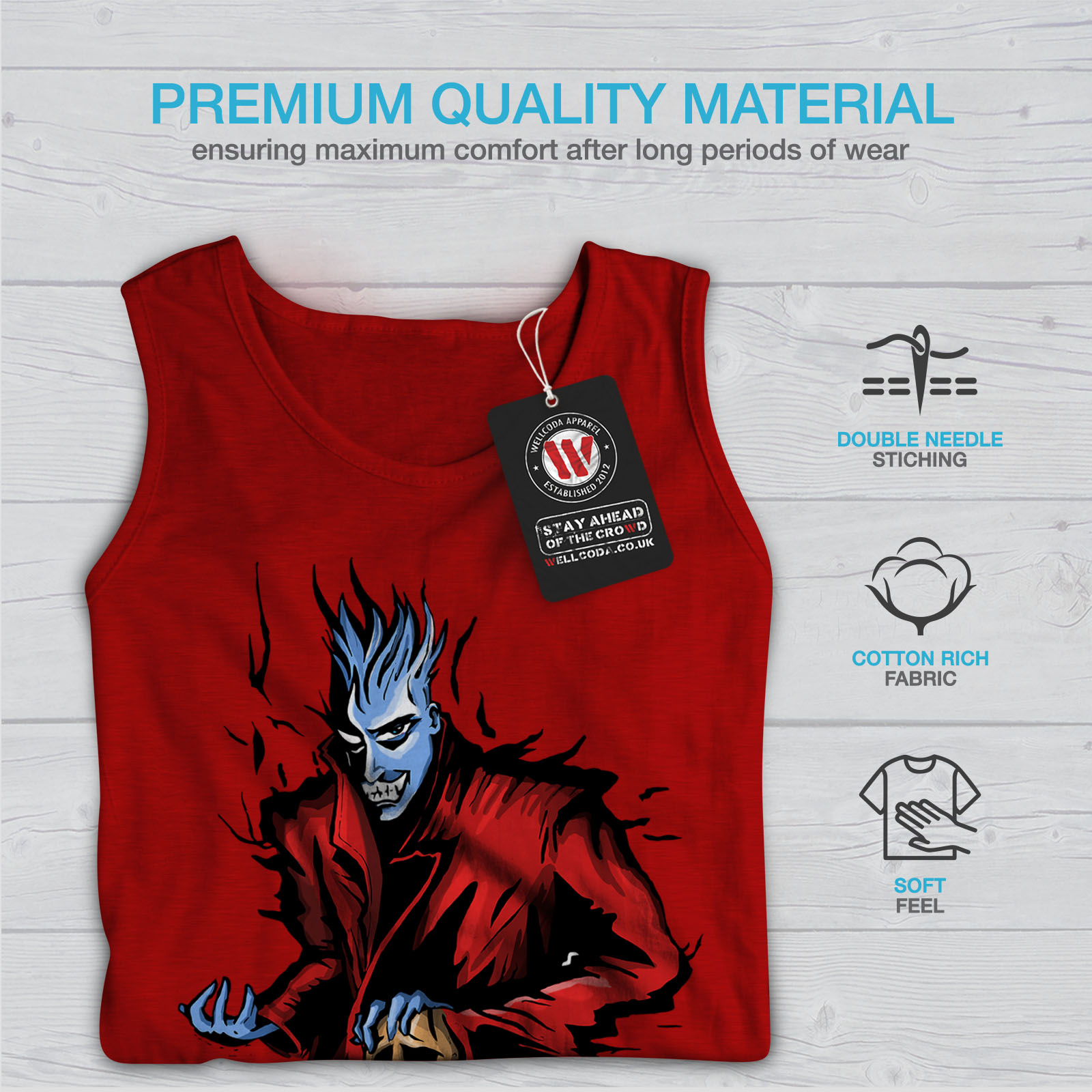Vampire Active Sports Shirt Wellcoda Death Apocalypse Mens Tank Top