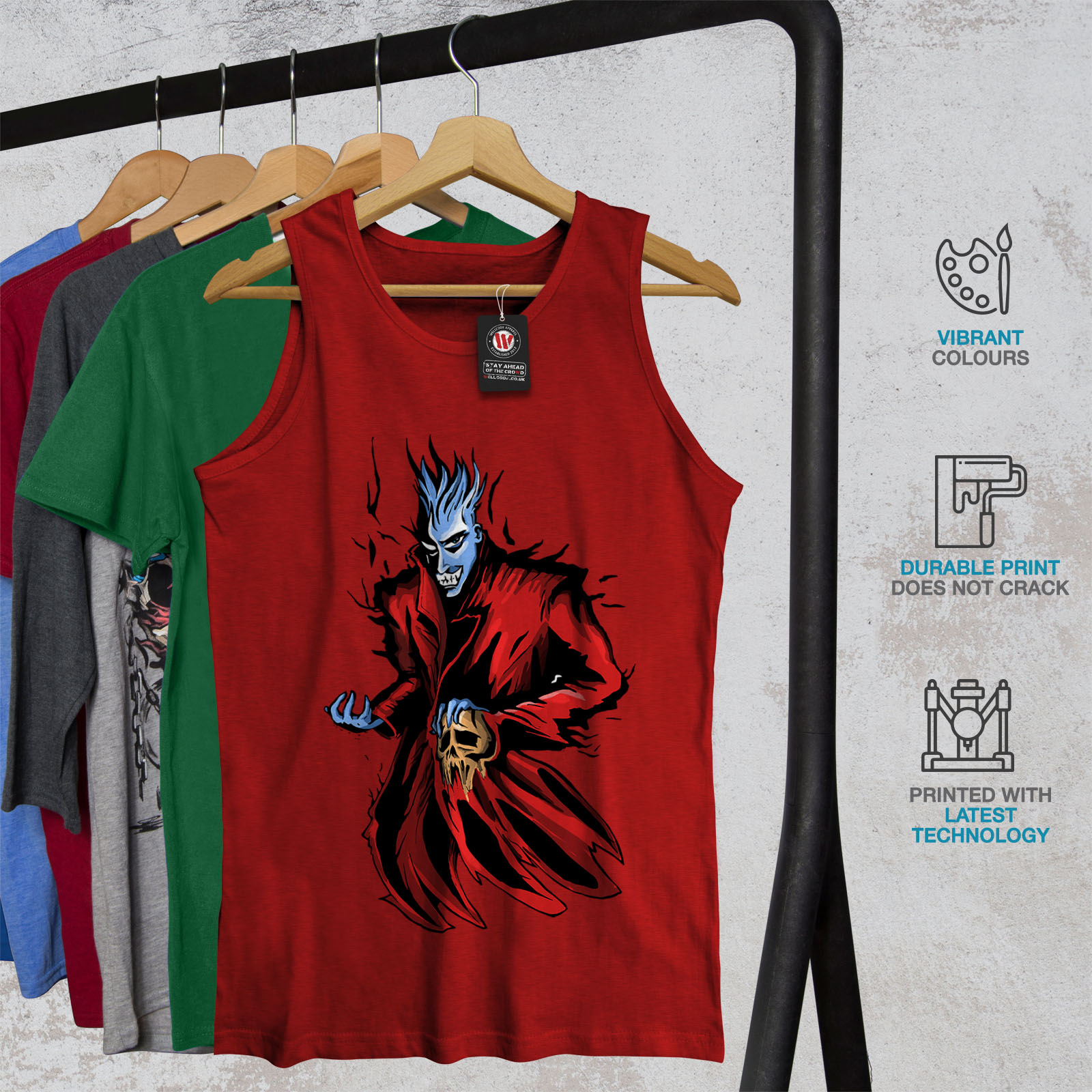 Wellcoda Death Apocalypse Mens Tank Top Vampire Active Sports Shirt