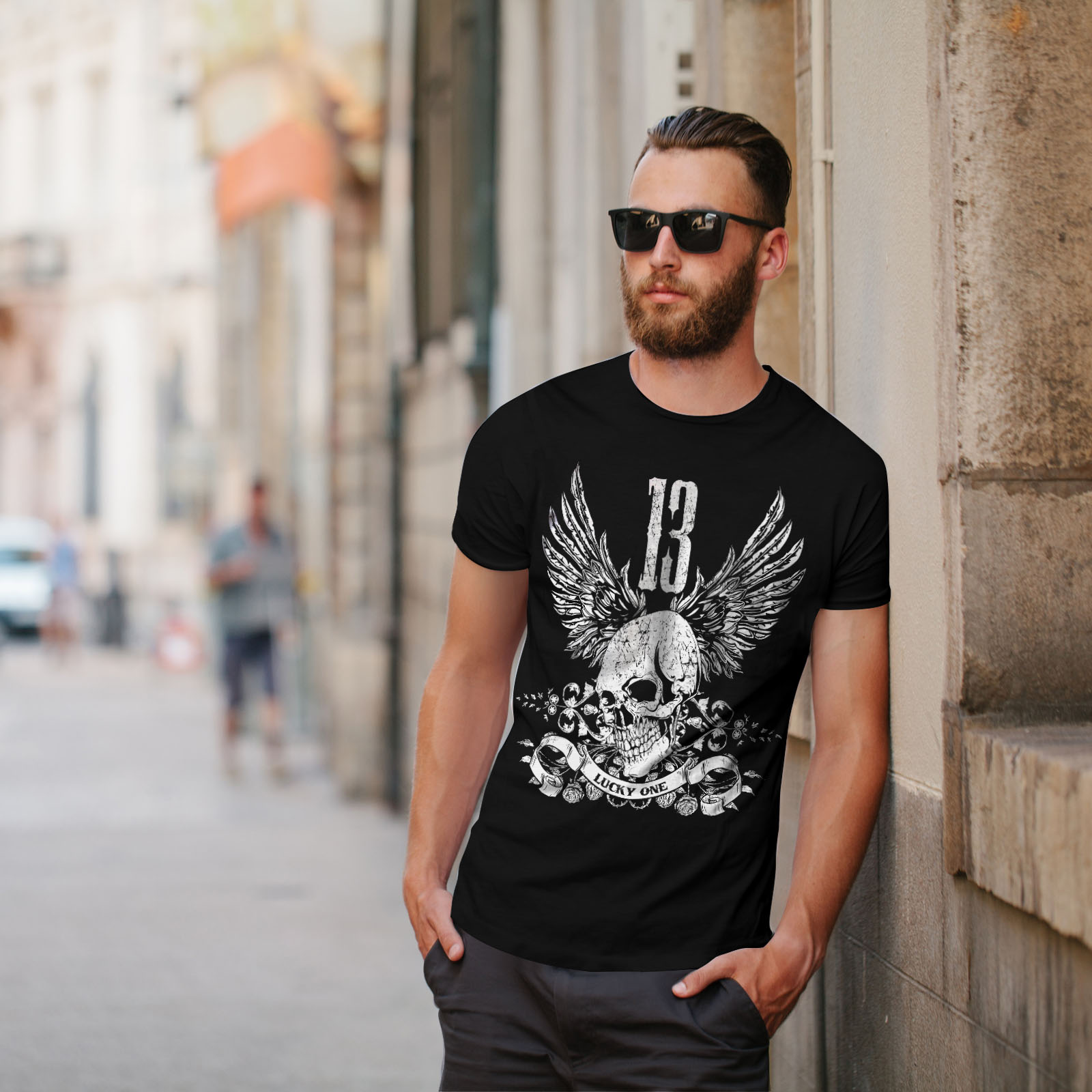 Lucky Graphic Design Printed Tee Wellcoda Unlucky Number 13 Mens T-shirt