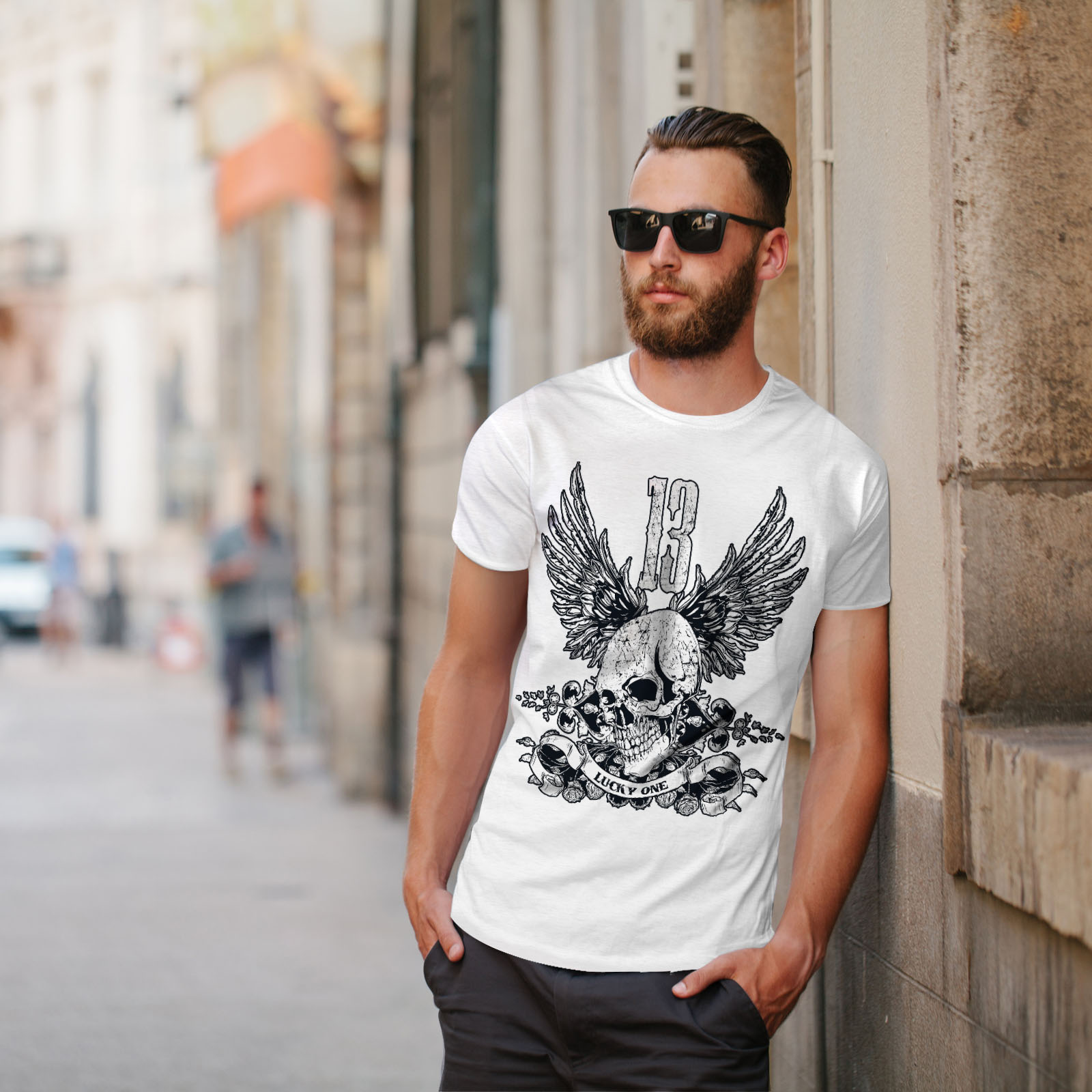 Lucky Graphic Design Printed Tee Wellcoda Unlucky Number 13 Mens T-shirt
