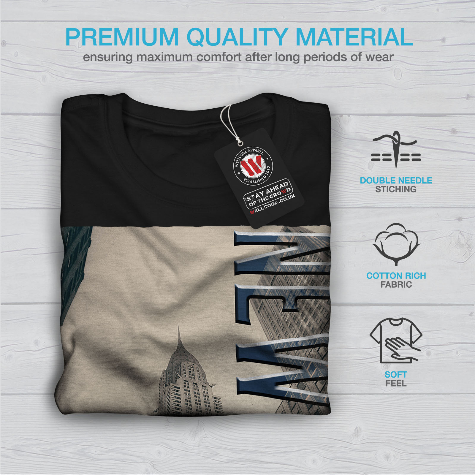 Wellcoda City Fashion New Womens T-shirt Building Casual Design Printed Tee