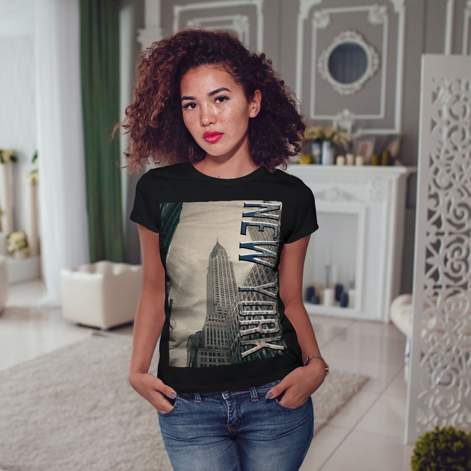 Wellcoda City Fashion New Womens T-shirt Building Casual Design Printed Tee
