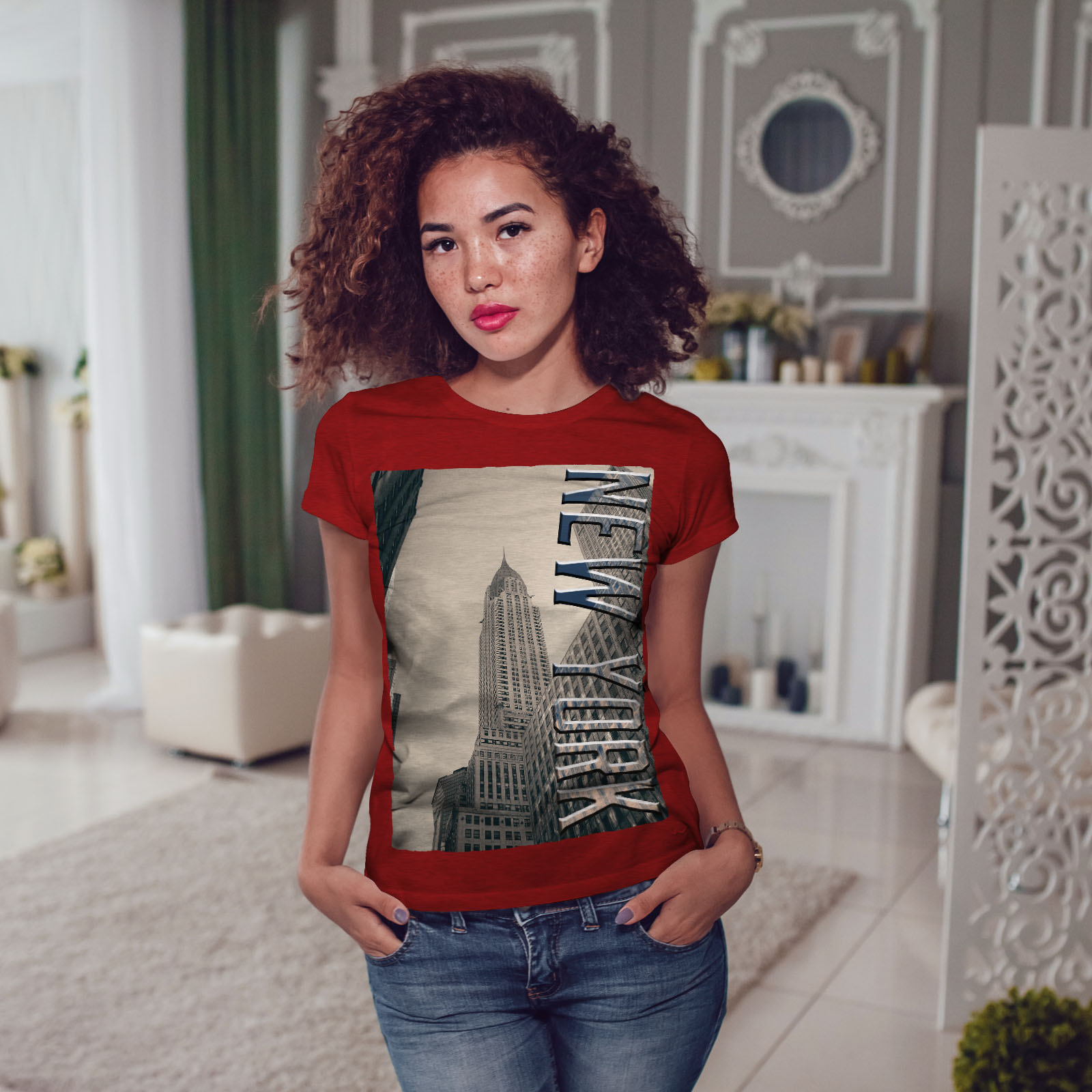 Wellcoda City Fashion New Womens T-shirt Building Casual Design Printed Tee