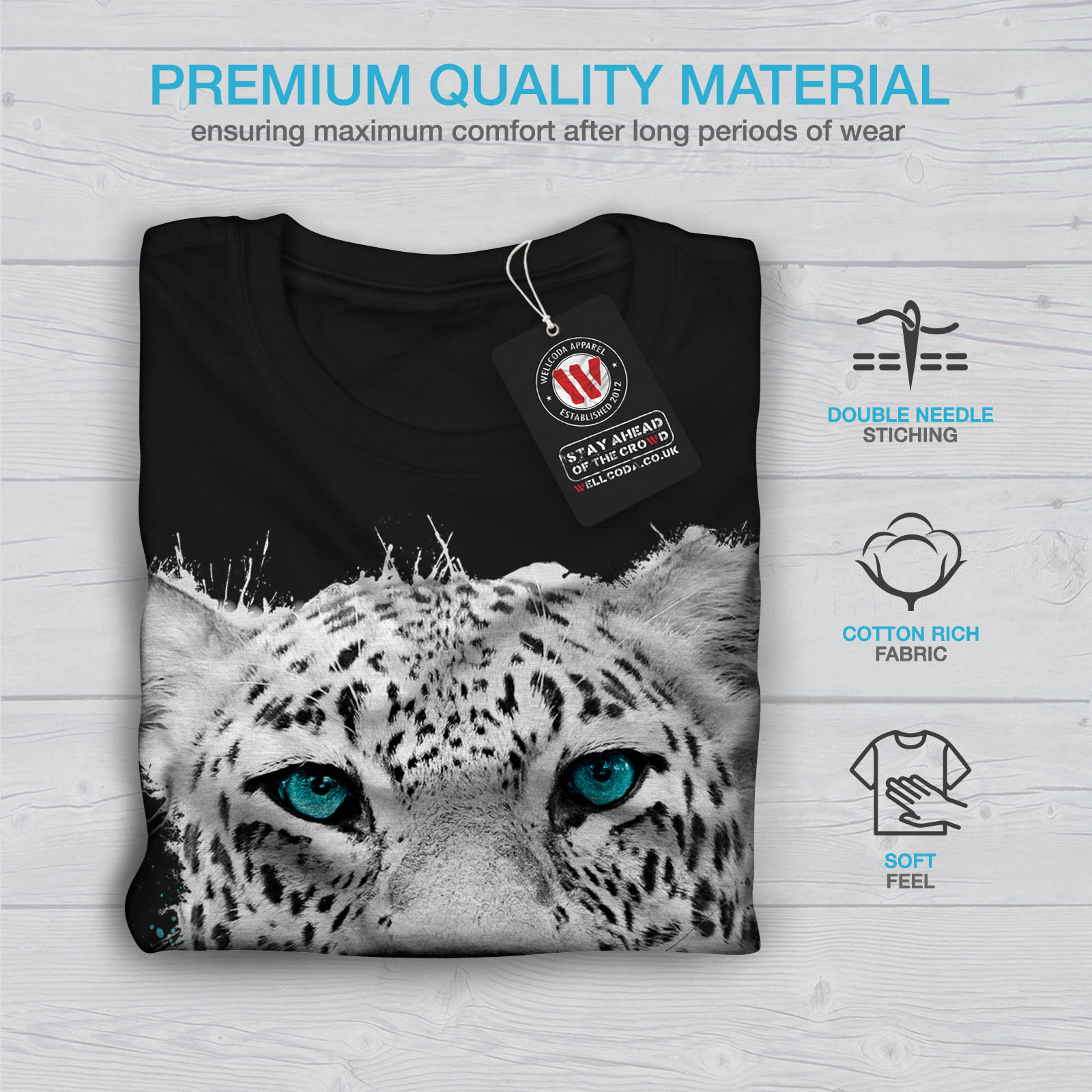 Wellcoda Tiger Animal Wild Cat Mens T-shirt Noble Graphic Design Printed Tee