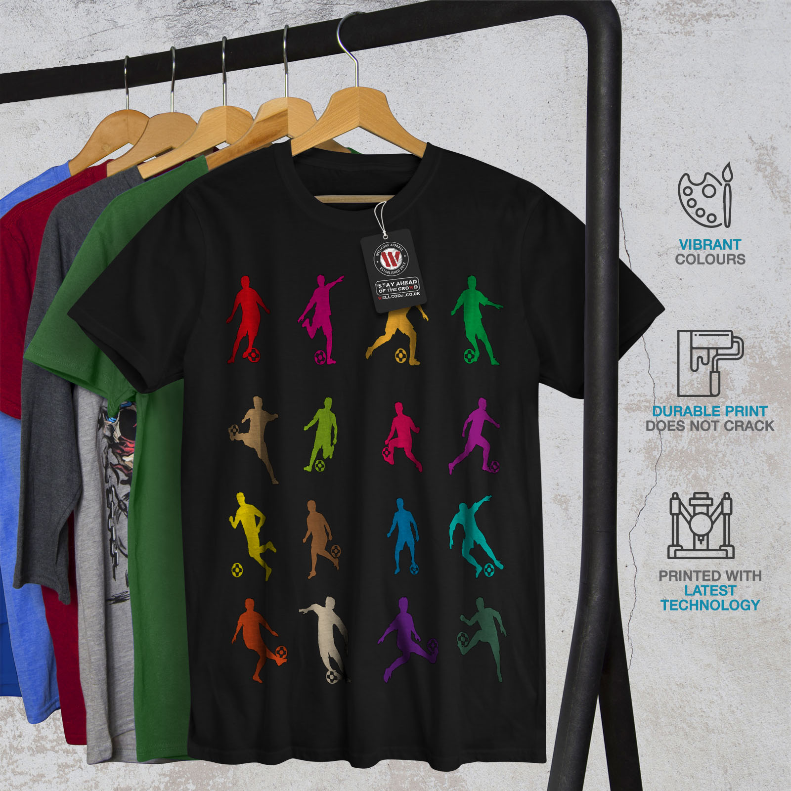 Ball Graphic Design Printed Tee Wellcoda Football Game Sport Mens T-shirt