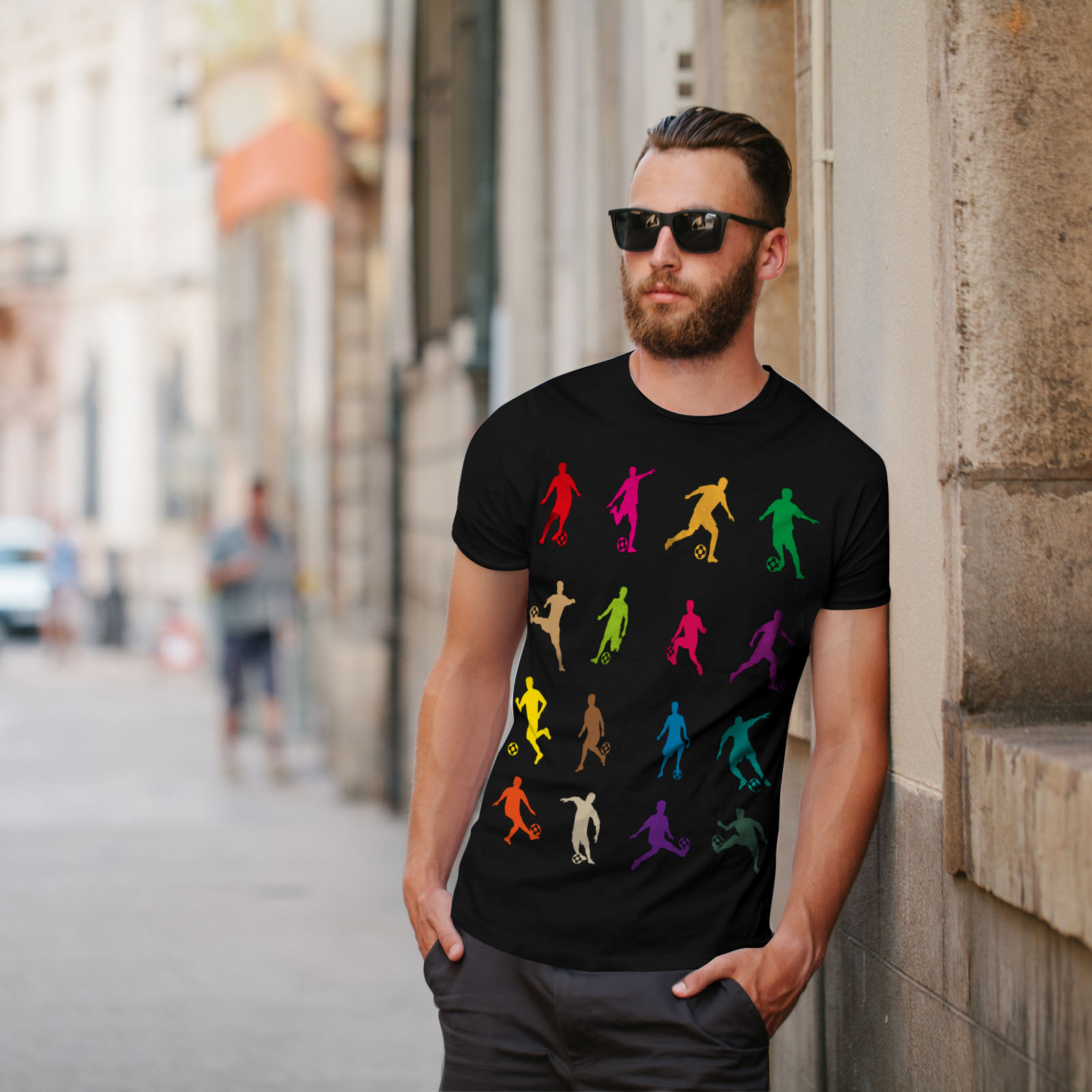Ball Graphic Design Printed Tee Wellcoda Football Game Sport Mens T-shirt