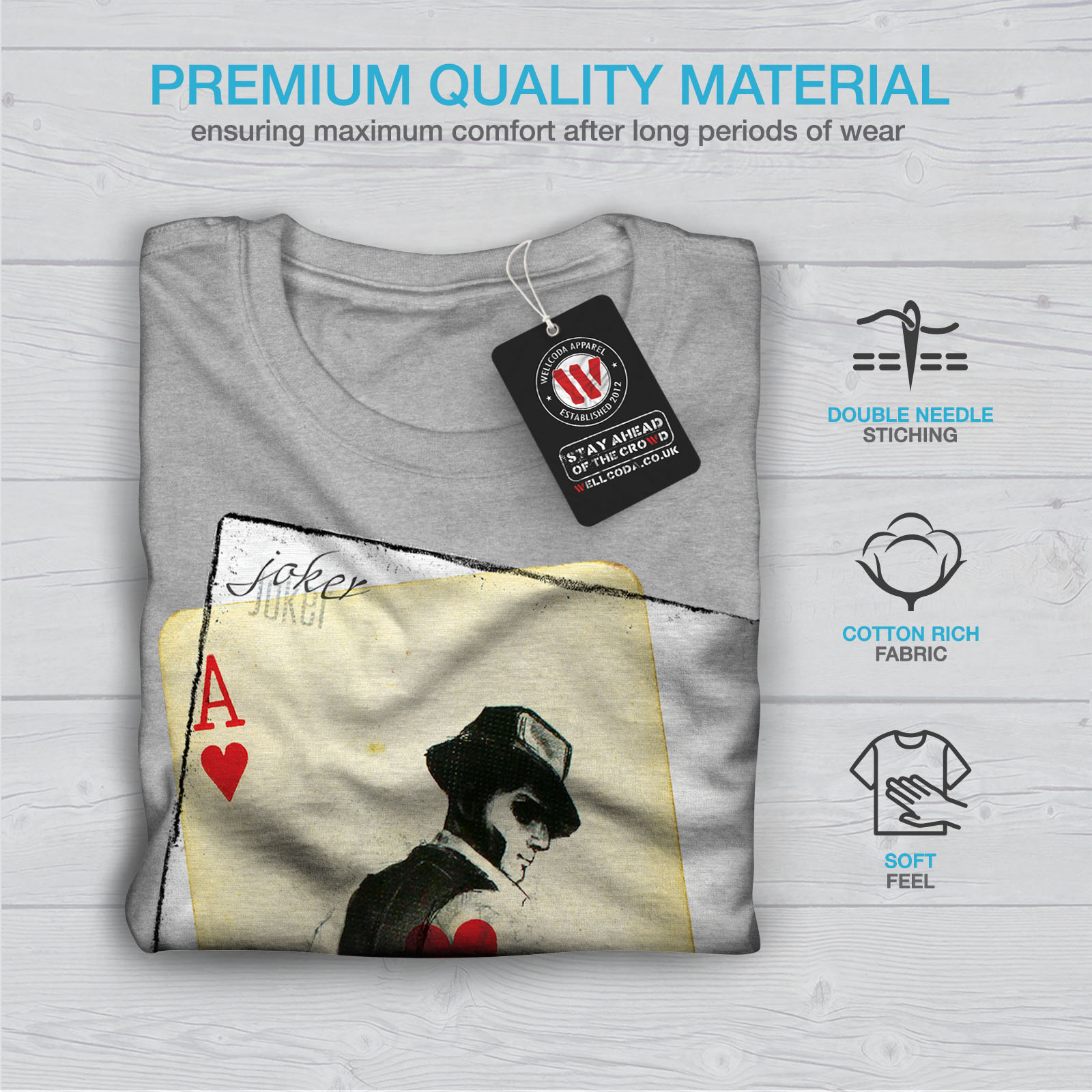 Wellcoda Mysterious Poker Mens T-shirt Gamble Graphic Design Printed Tee