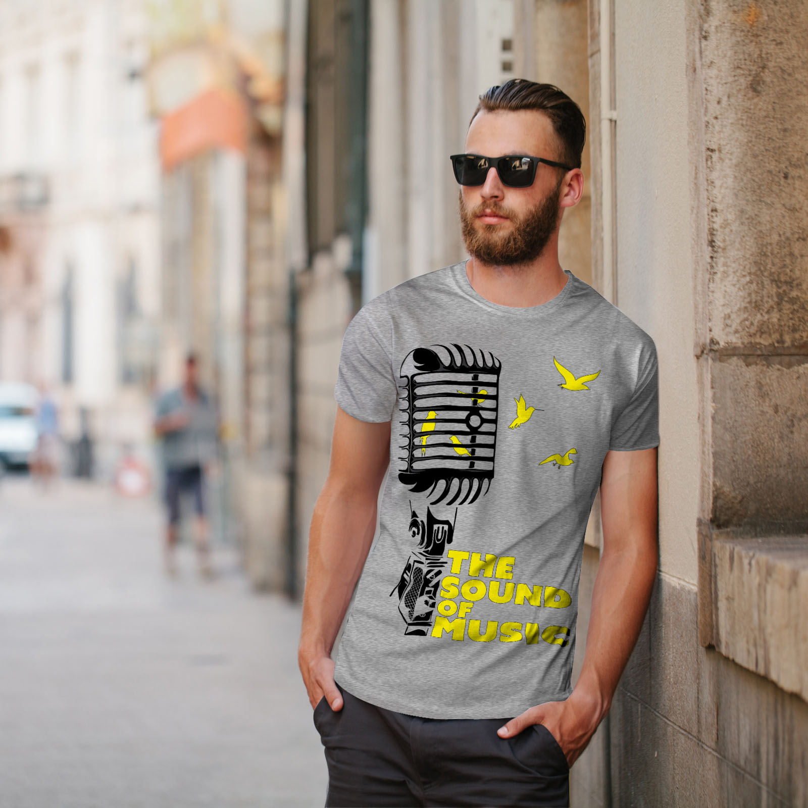 Wellcoda Freedom Saying Mens T-shirt Microphone Graphic Design Printed Tee