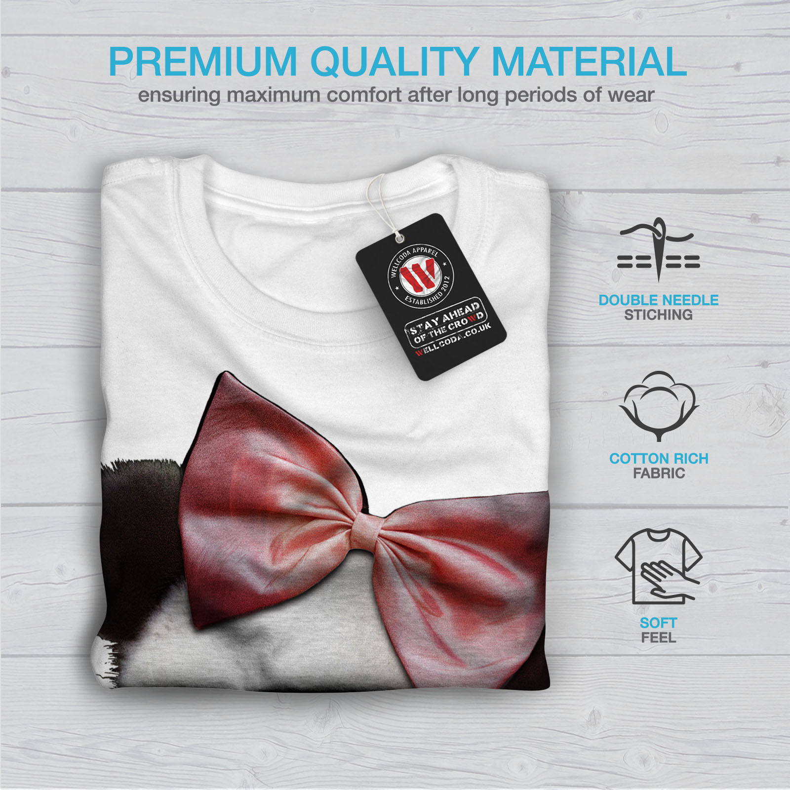 Wellcoda Panda Carino Nastro Da Uomo T-shirt tenerezza design grafico stampato T-shirt