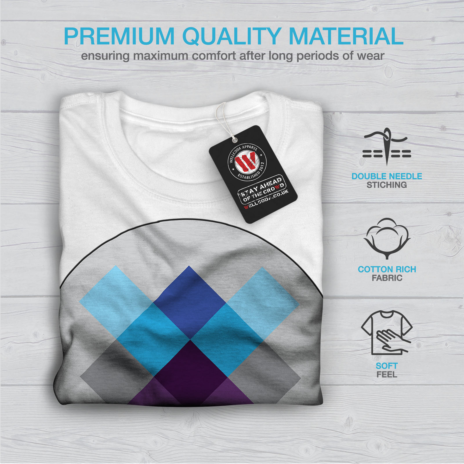 Tripping Graphic Design Printed Tee Wellcoda Geometry Ornament Mens T-shirt