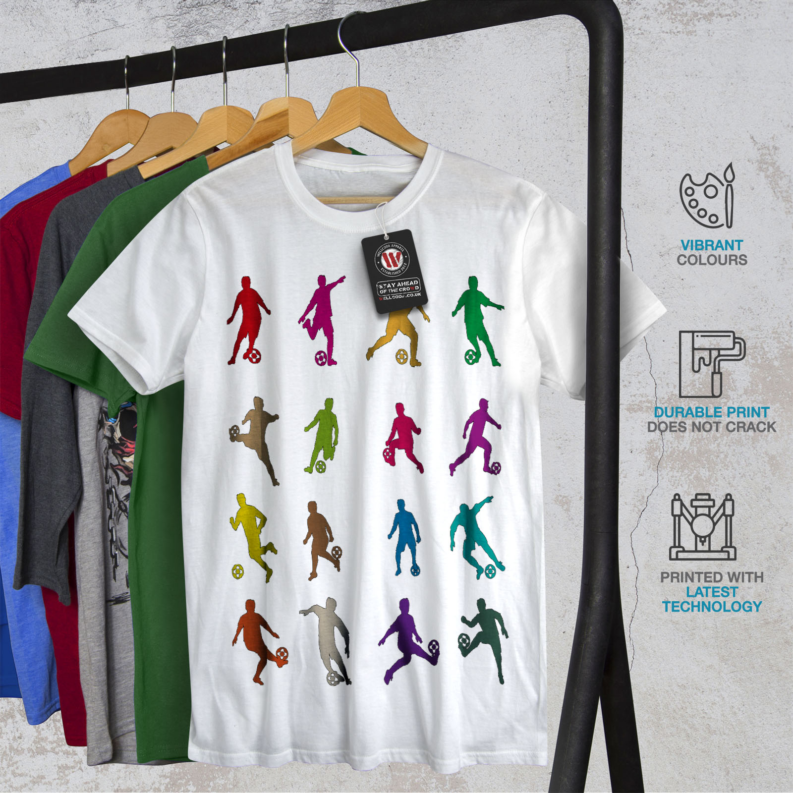 Ball Graphic Design Printed Tee Wellcoda Football Game Sport Mens T-shirt