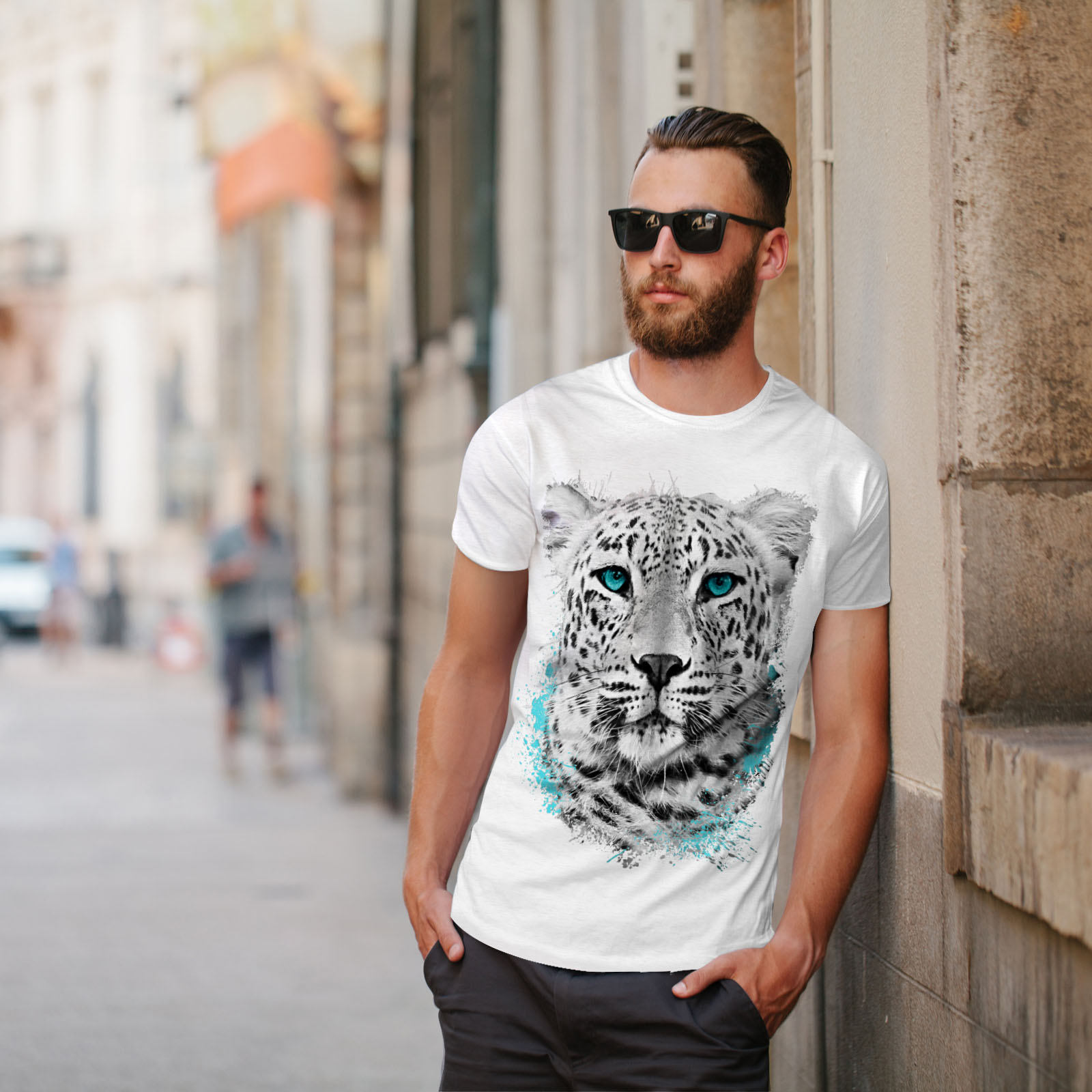 Wellcoda Tiger Animal Wild Cat Mens T-shirt Noble Graphic Design Printed Tee
