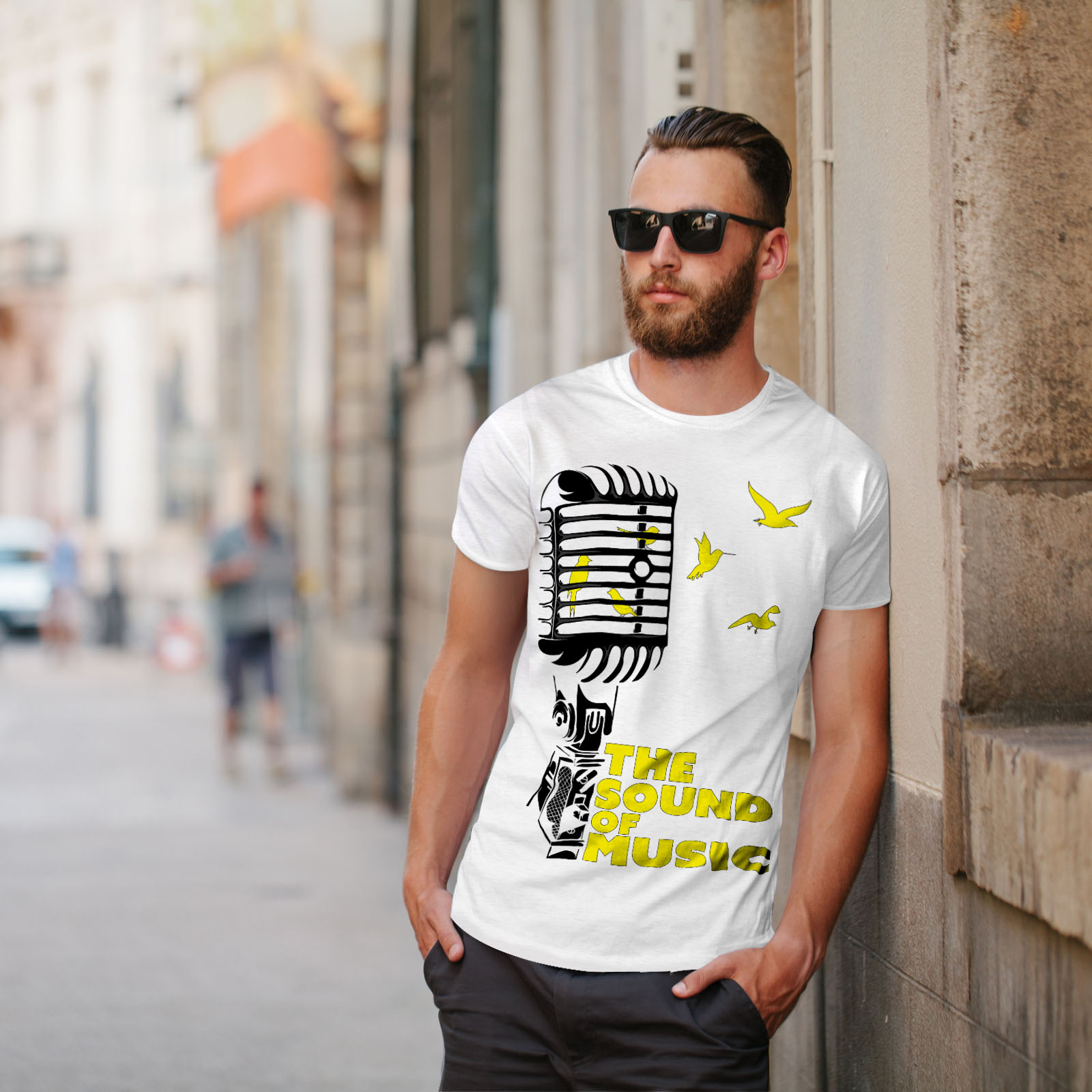 Wellcoda Freedom Saying Mens T-shirt Microphone Graphic Design Printed Tee