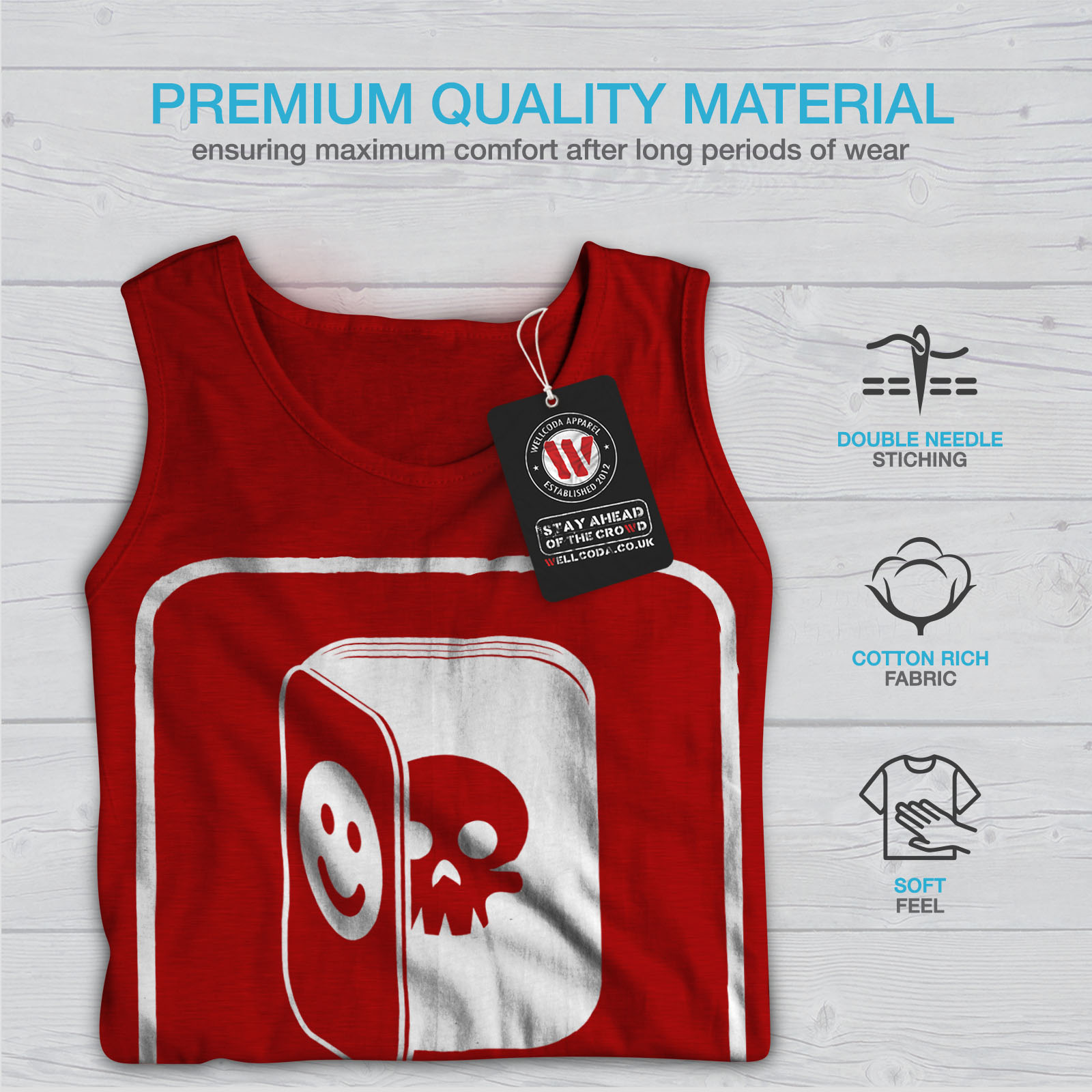 Wellcoda Judge Book Skeleton Mens Tank Top Evil Active Sports Shirt