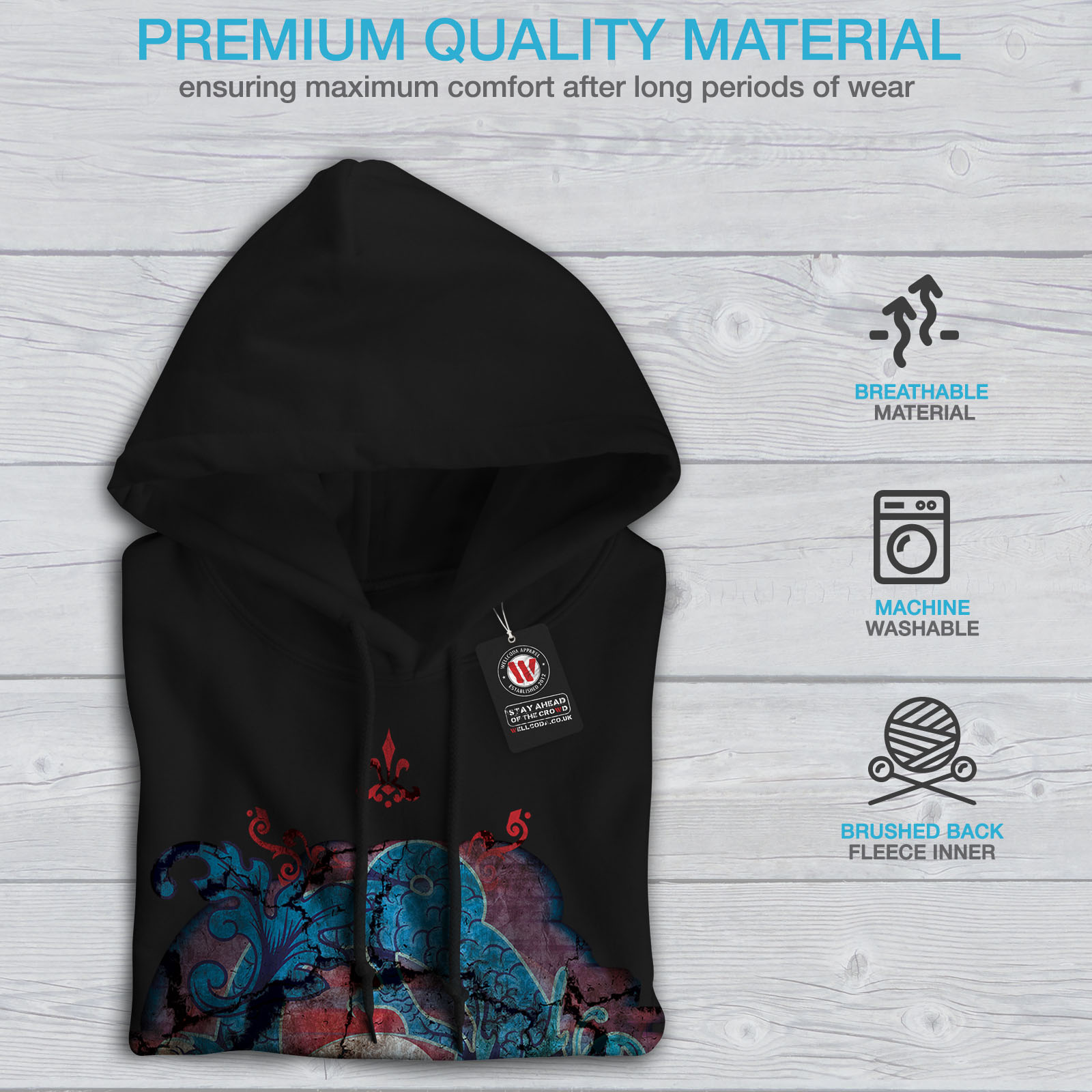 Wellcoda Mystic Fantasy Yin Yang Womens Hoodie Male Casual Hooded Sweatshirt