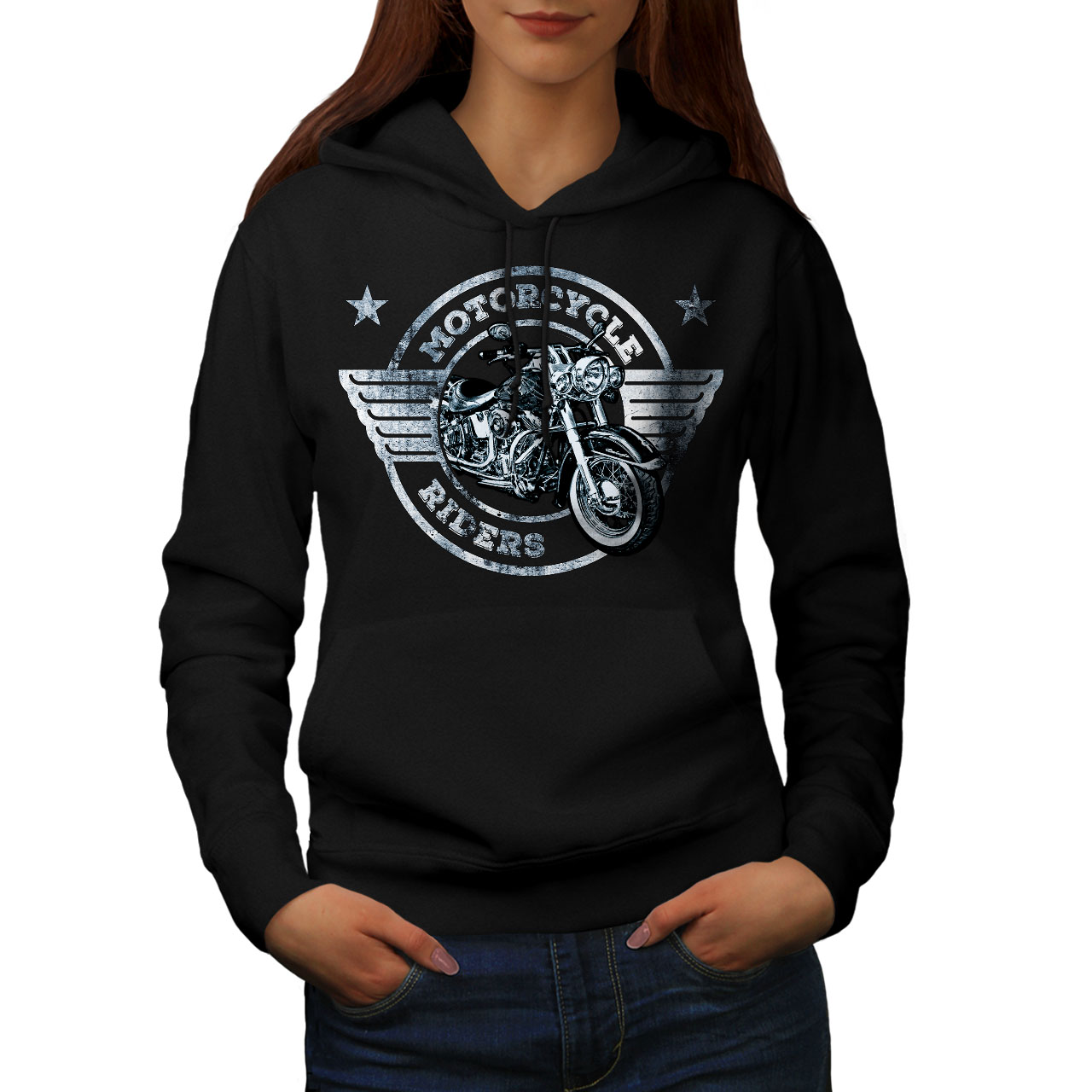 Wellcoda Rider Moto Biker da Donna Felpa con cappuccio BICI Casual Con Cappuccio Felpa