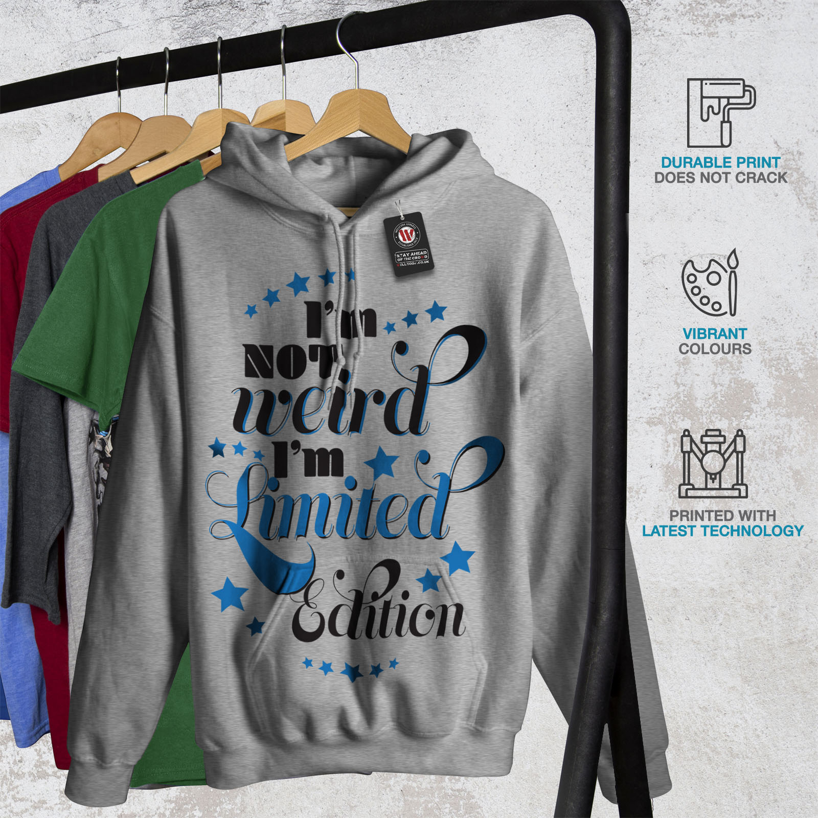 Wellcoda Not Weird Saying Womens Hoodie Edition Casual Hooded Sweatshirt