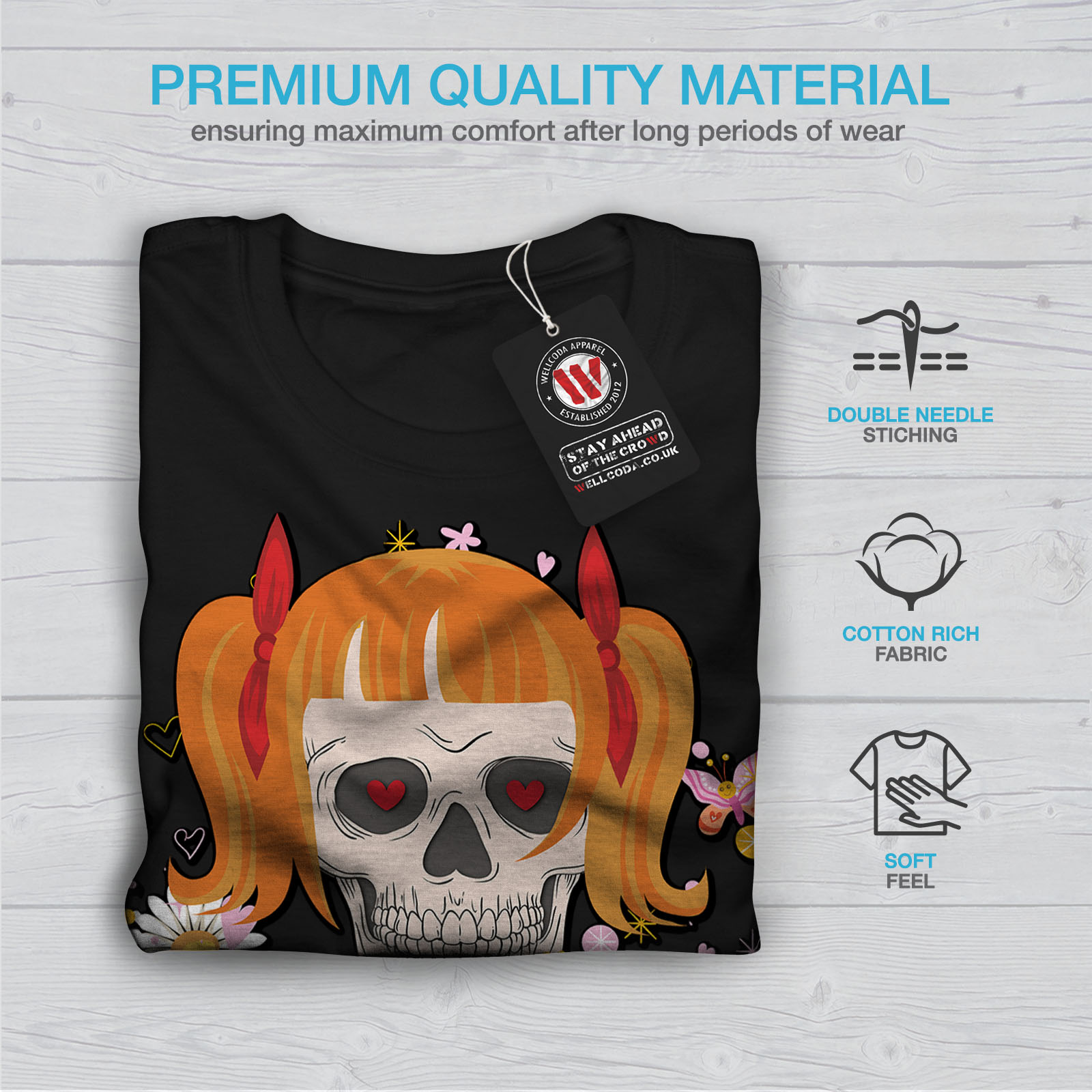 Girl Sugar Death Skull Women T-shirt NEWWellcoda