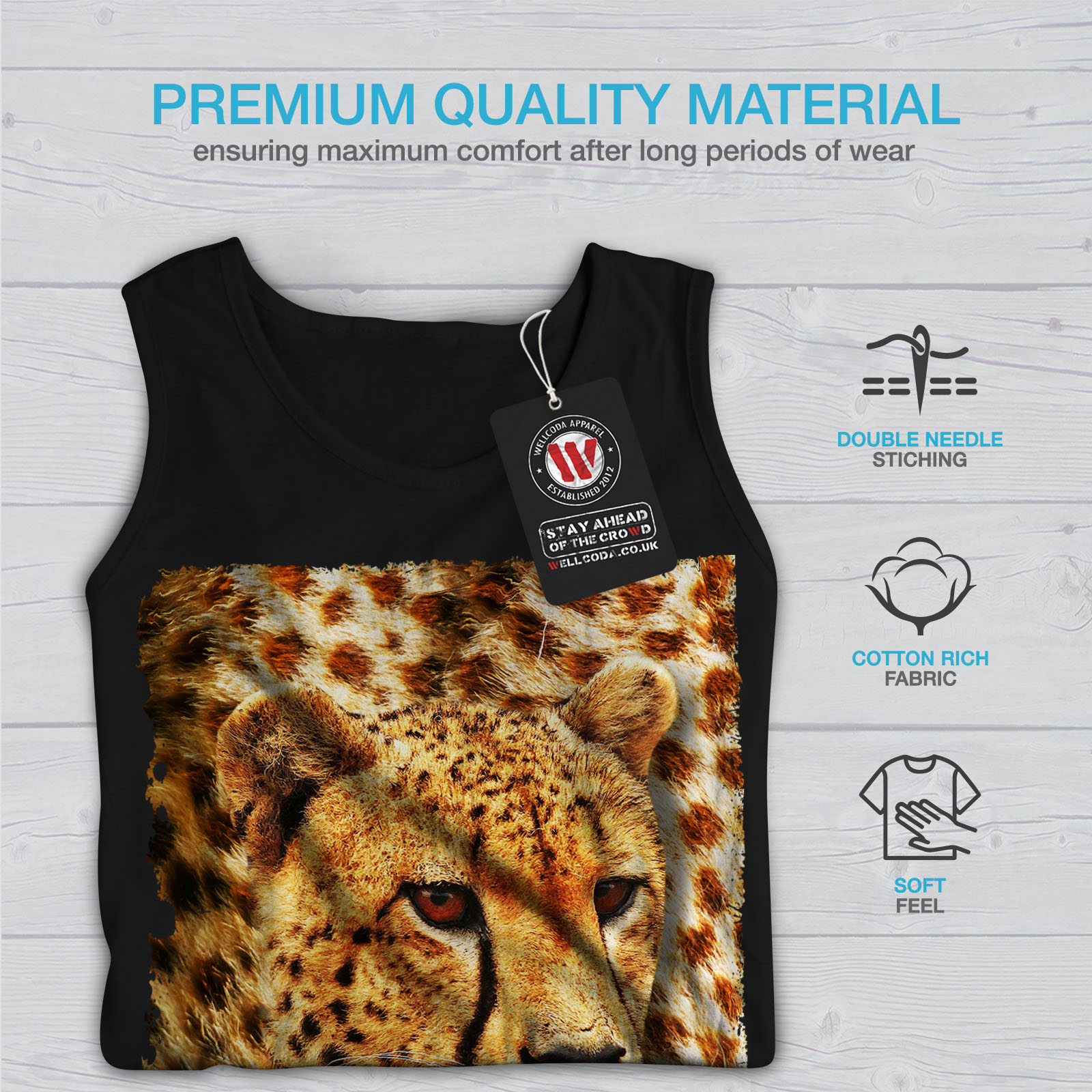 Cheetah NATURA Animale Donne tank top NUOVAwellcoda