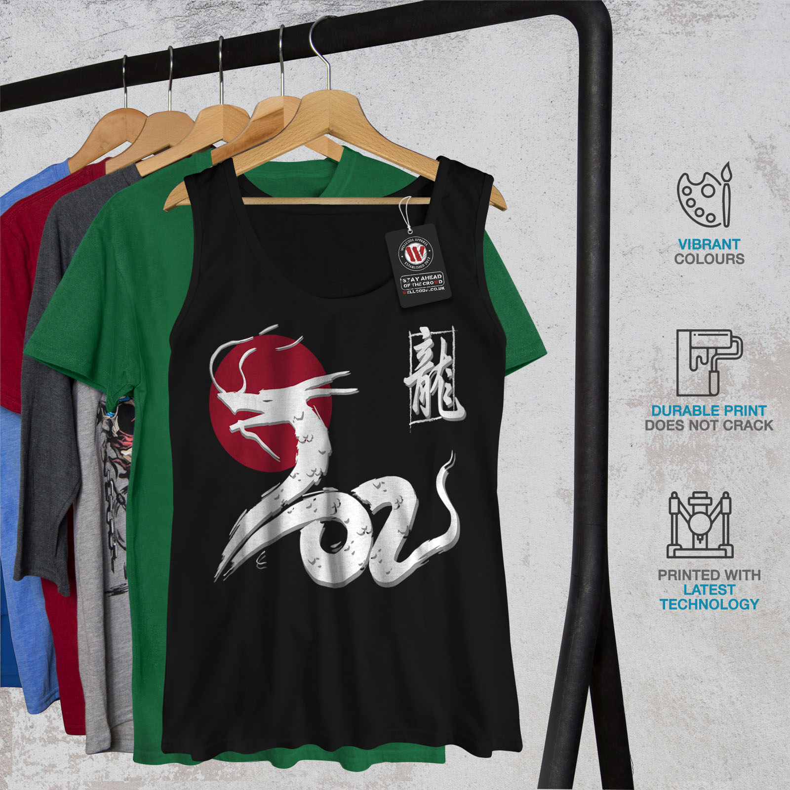Japan Dragon Women Tank Top NEWWellcoda