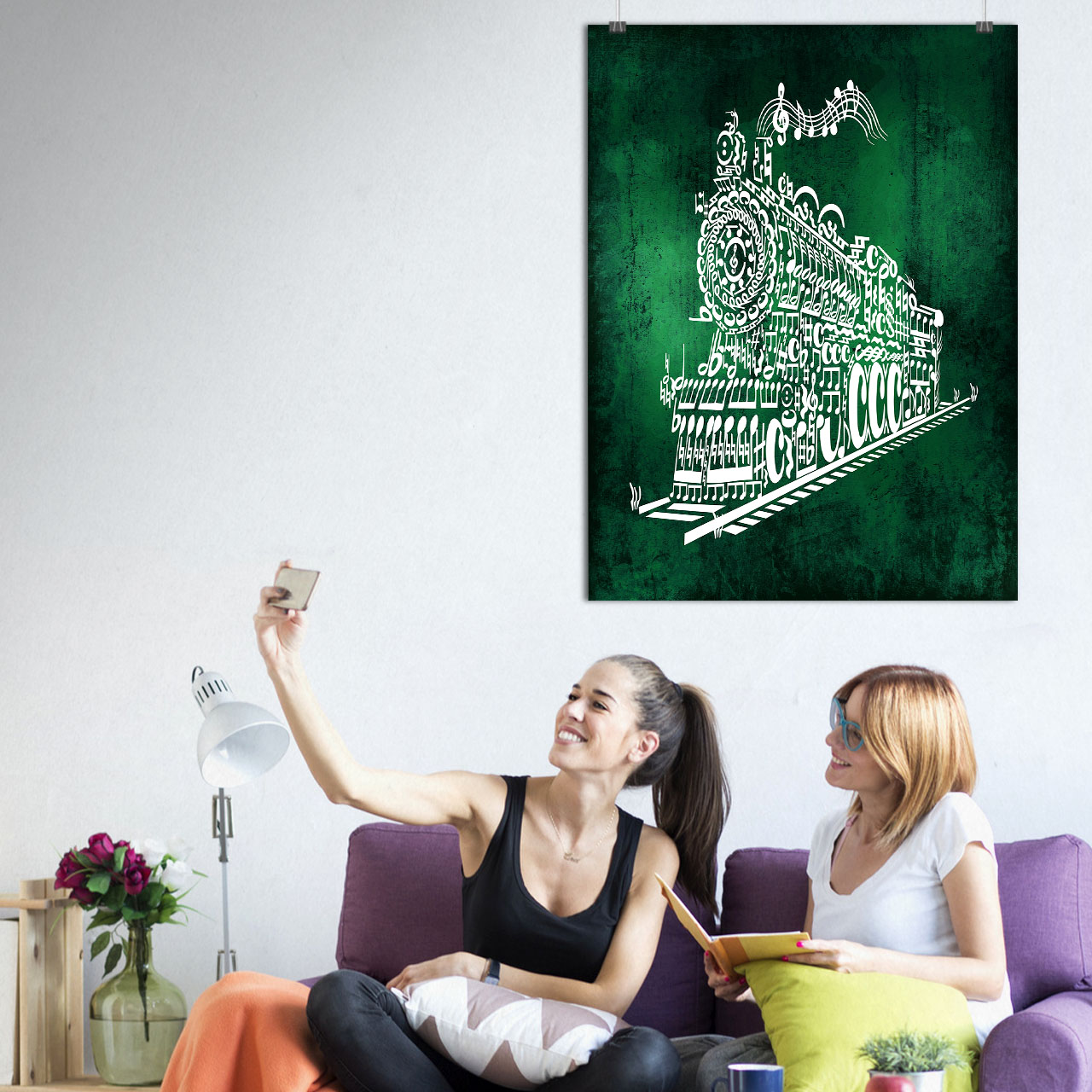 Train Note Music Music Matte//Glossy PosterWellcoda