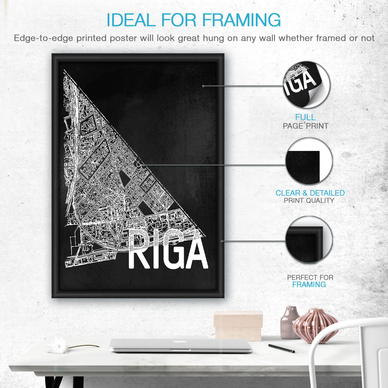 Space Triangle Matte//Glossy PosterWellcoda