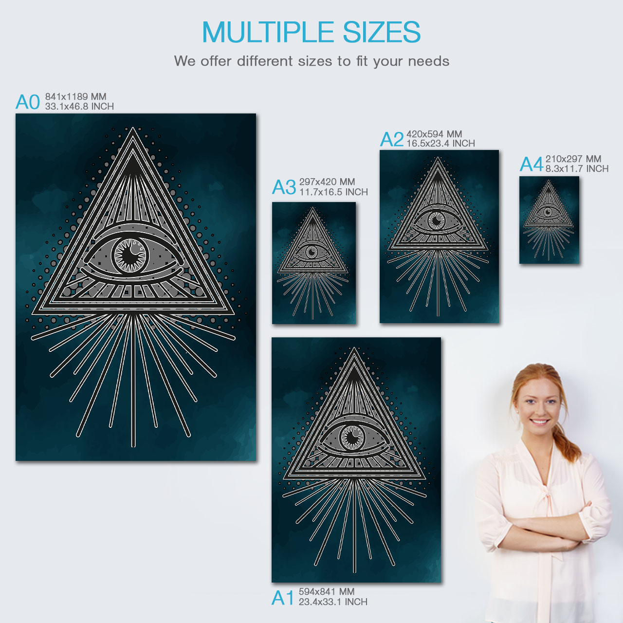 Triangle Eye Art Matte//Glossy PosterWellcoda