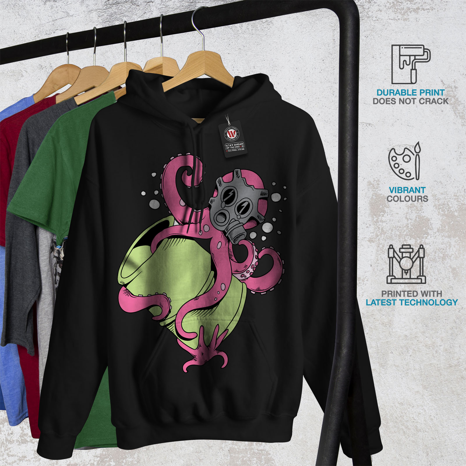 Sweatshirt Hoodie AWDiS Octopus