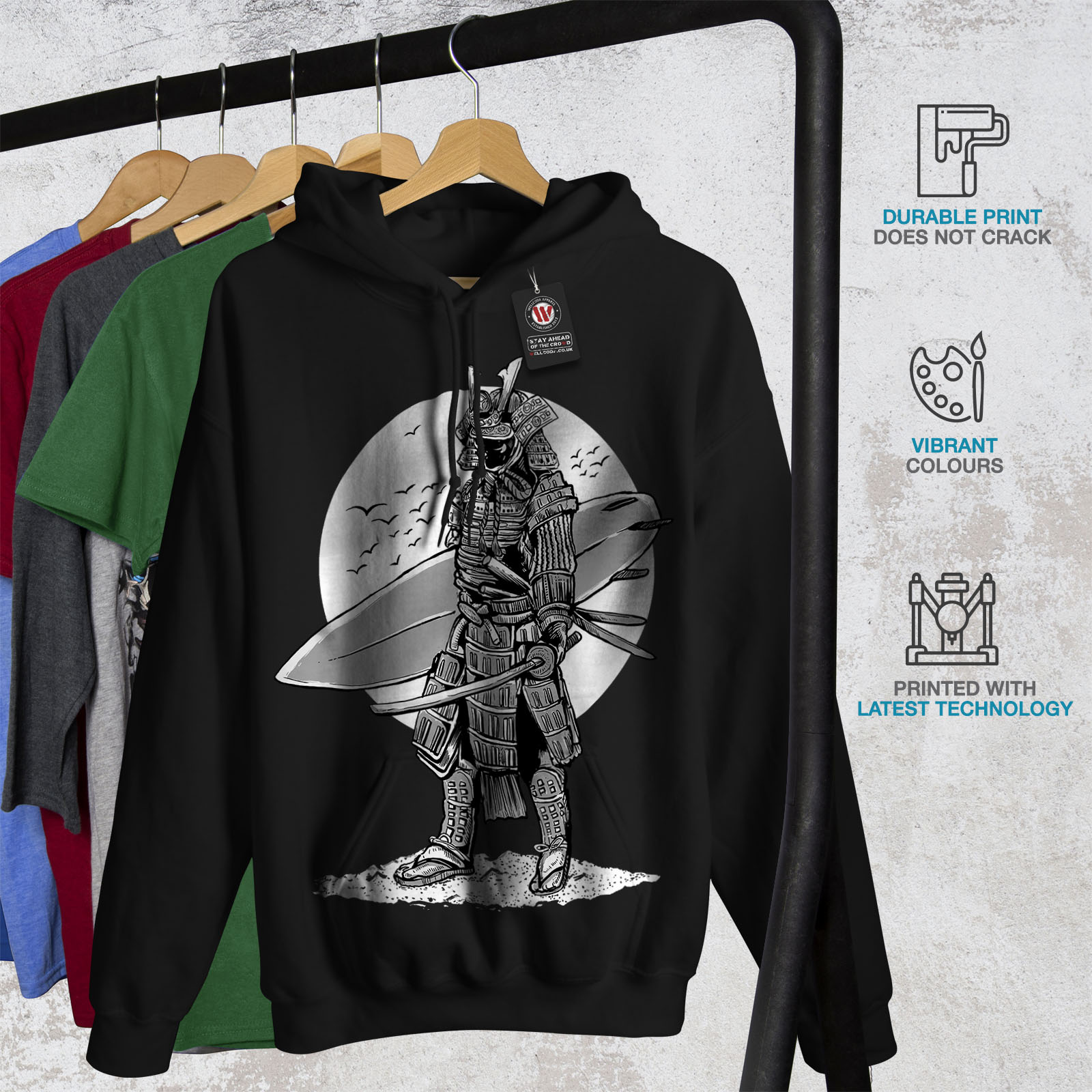Casual Felpa cappuccio con Wellcoda New nera Felpa Mens tTxq6TwfA
