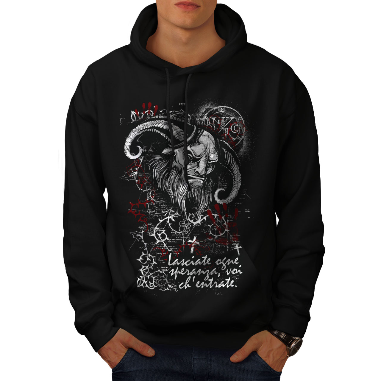 Wellcoda Nuovo Uomo Felpa con cappuccio Crazy Casual Felpa Con Cappuccio