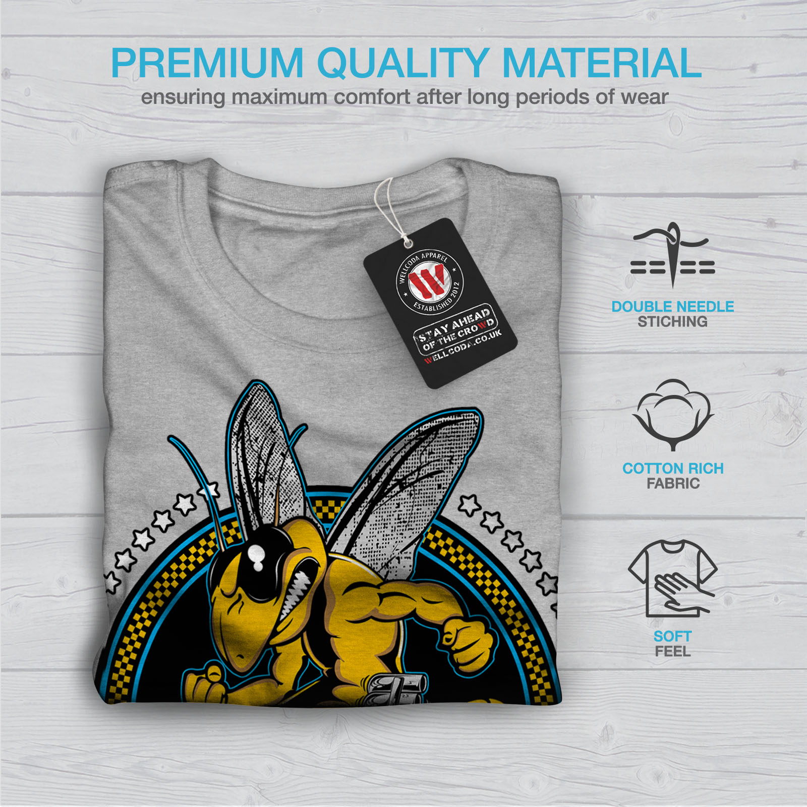 Wellcoda Super Bee Car Sport Mens T-shirt Motor Graphic Design Printed Tee