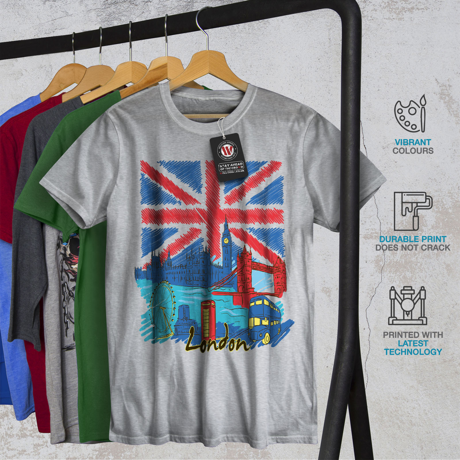 t shirt with uk flag