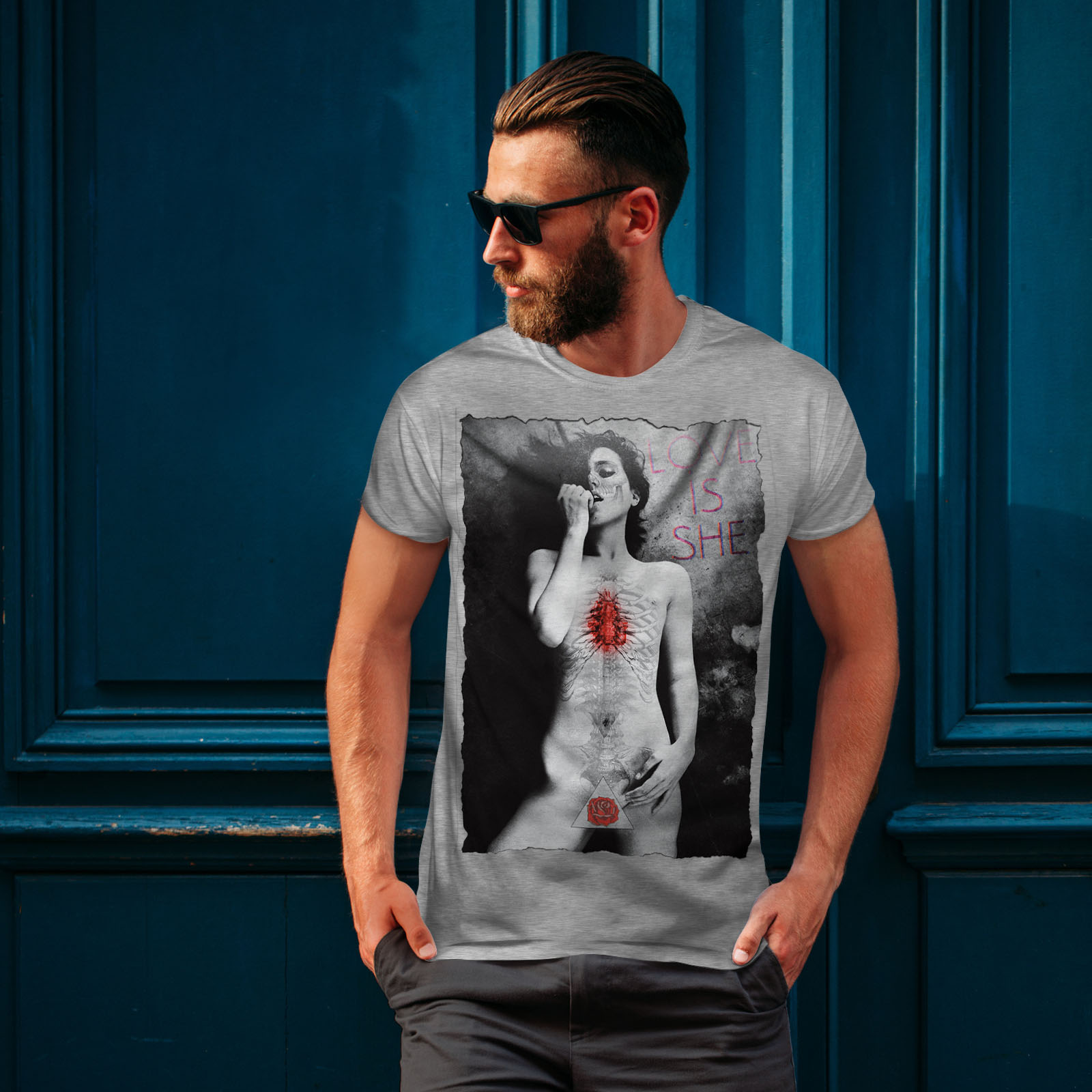 Wellcoda Girl Nude Love She Sexy Mens T-shirt, Naked Graphic Design Printed  Tee | eBay