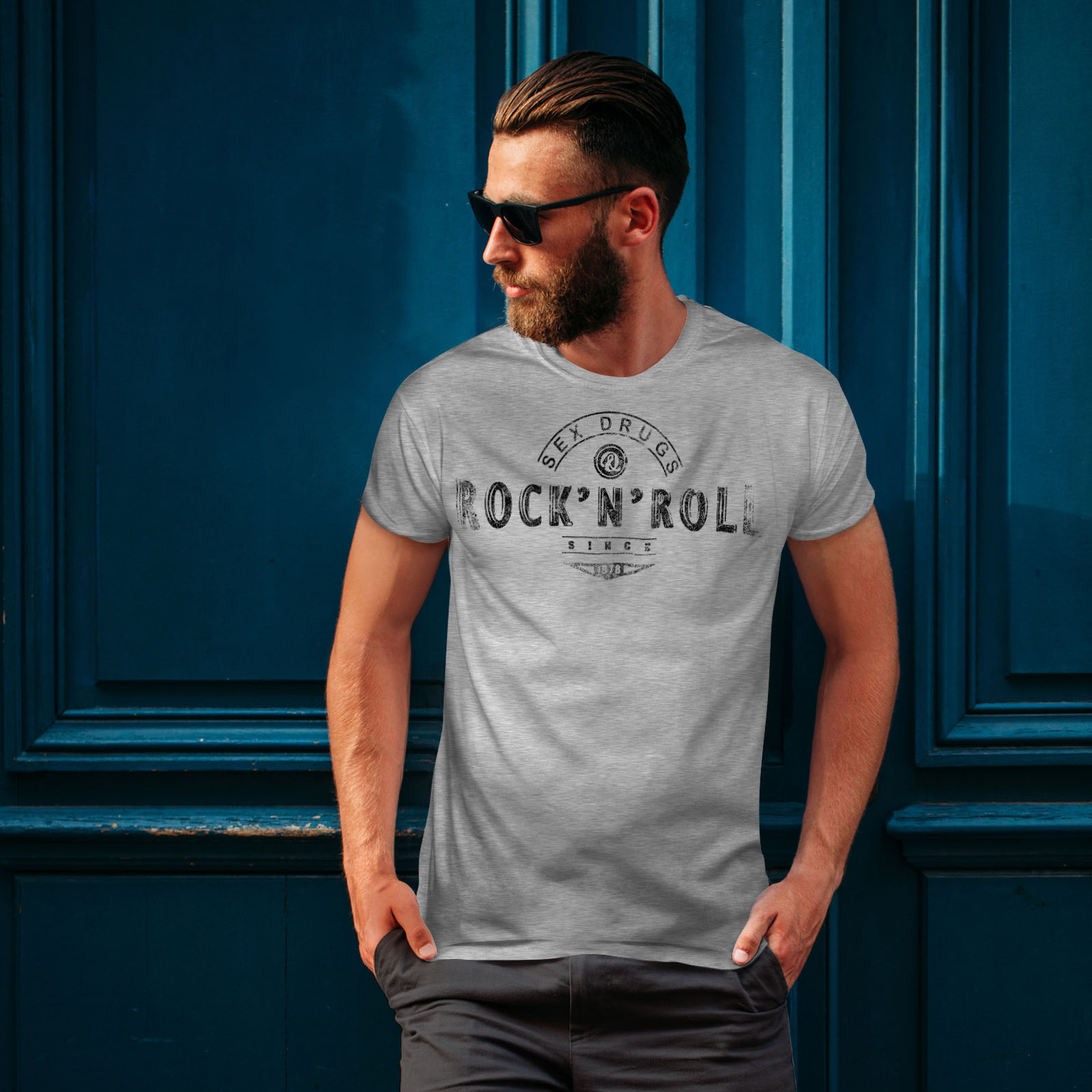 Rockstar Graphic Design Wellcoda Rebel Punk Slogan Mens Long Sleeve T-shirt