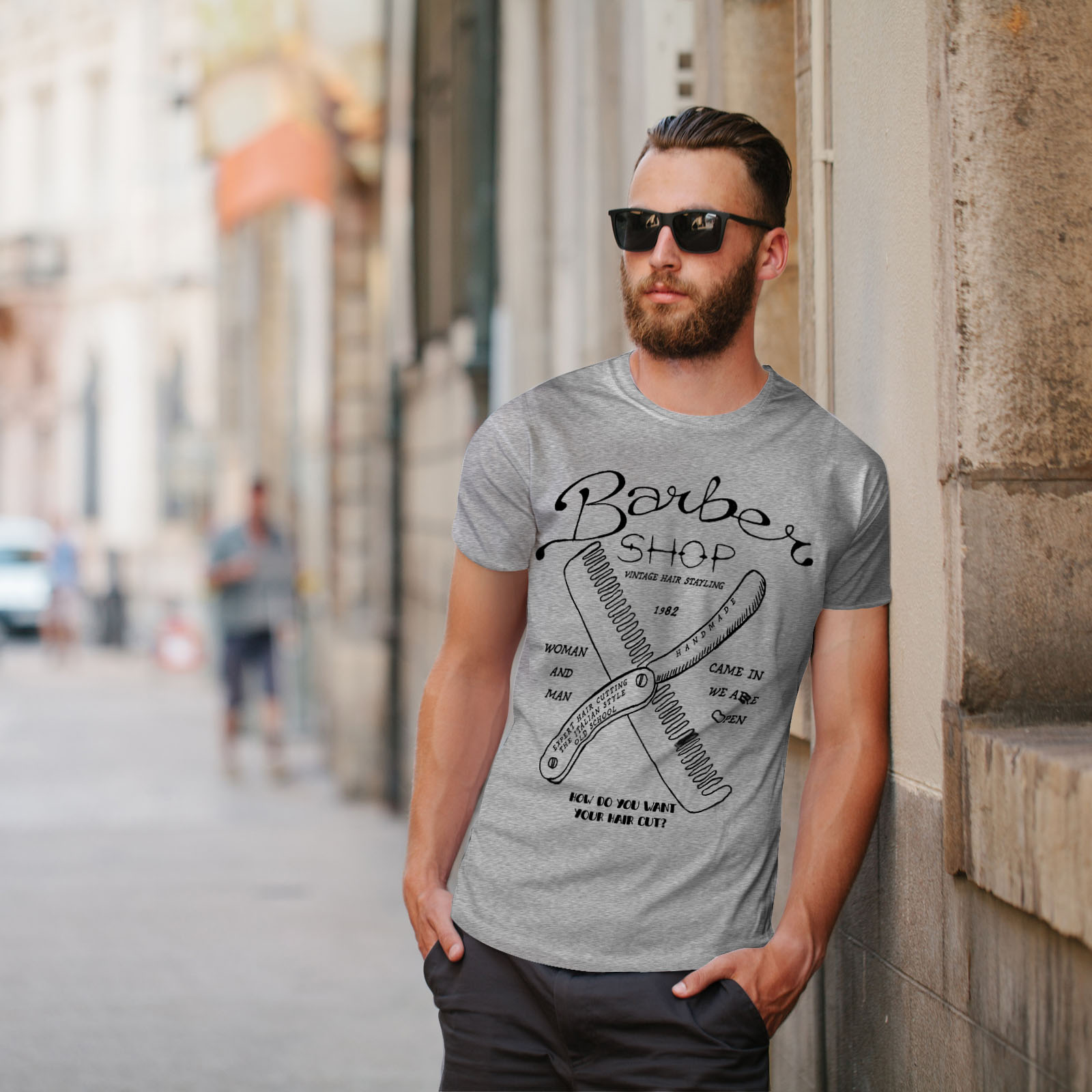 Wellcoda Barber Shop Vintage Mens T Shirt Hair Graphic Design Printed Tee Ebay