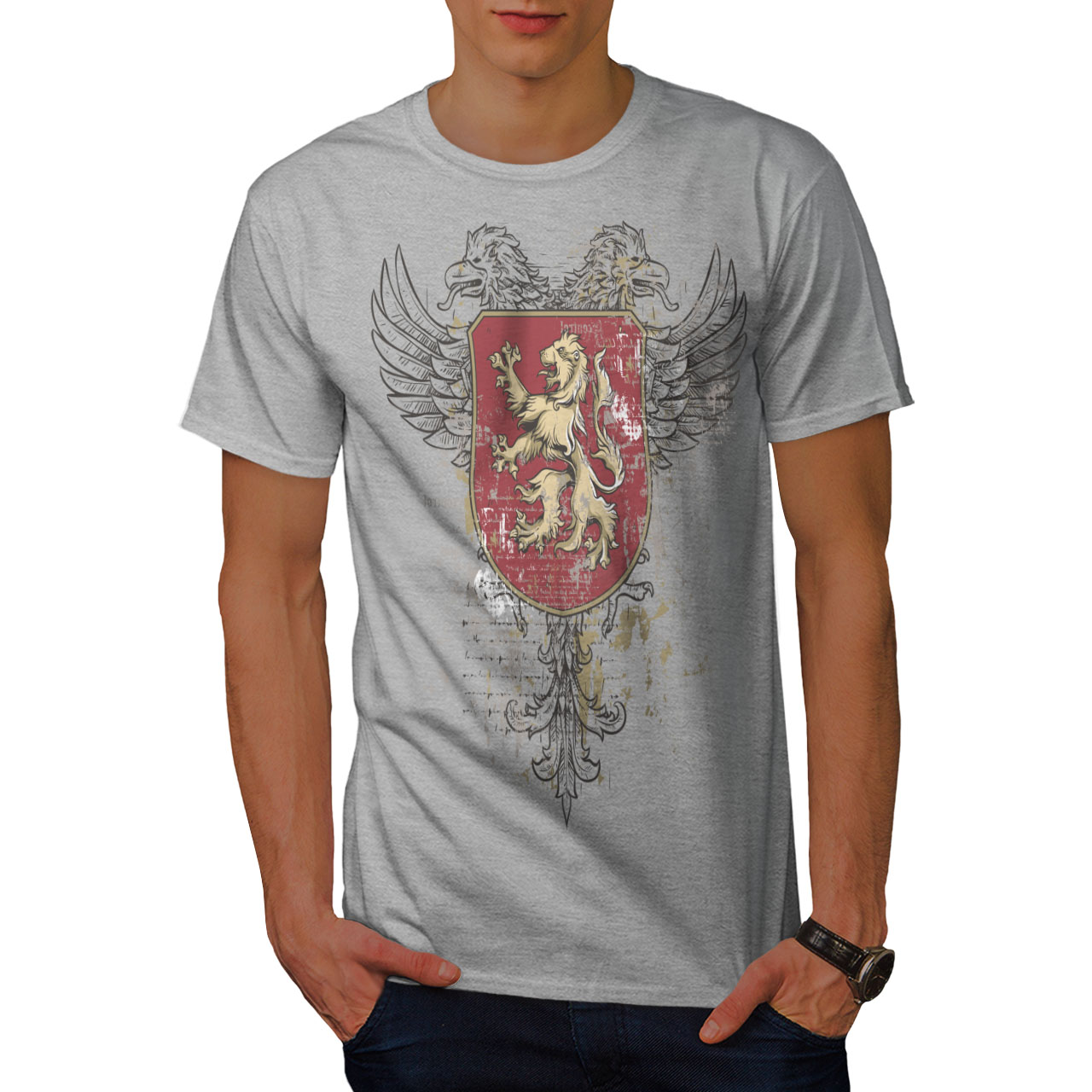 Wellcoda Medieval War Flag Mens Long Sleeve T-shirt Battle Graphic Design